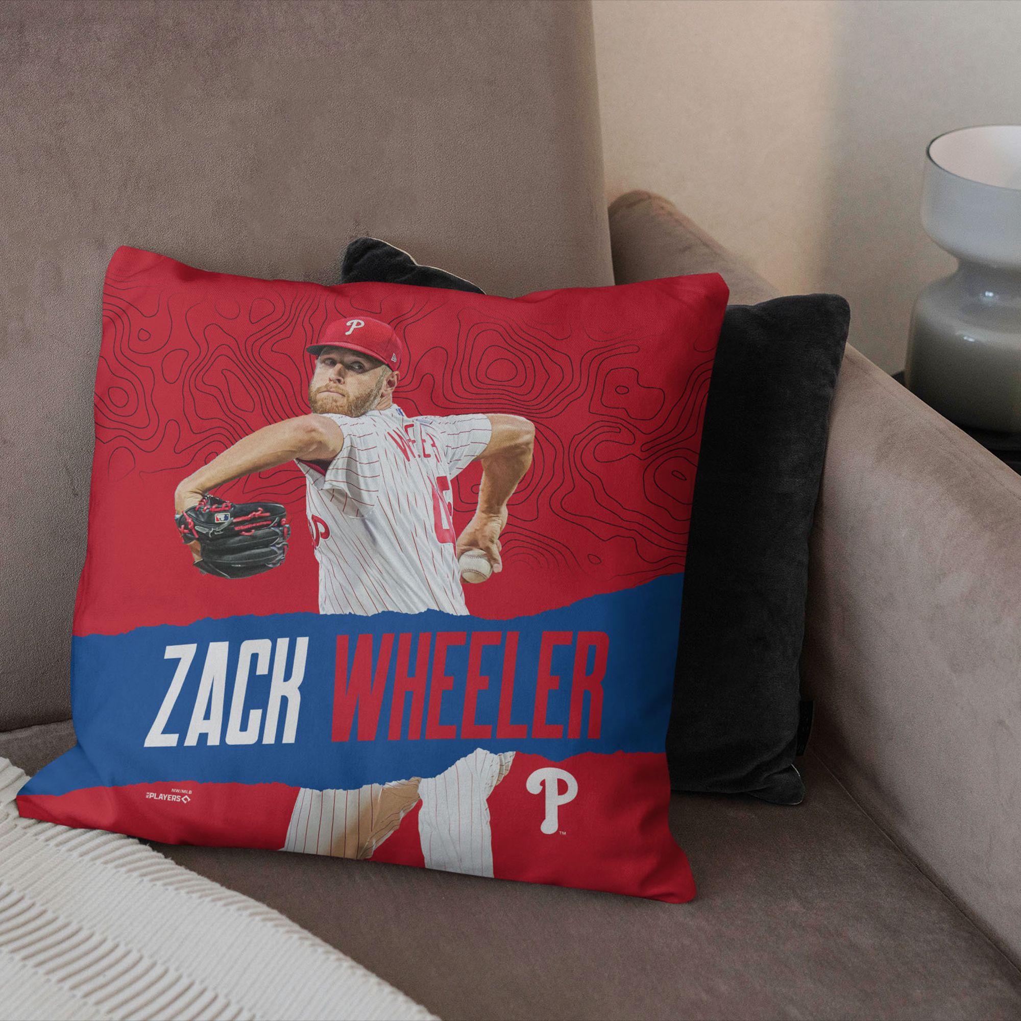 TheNorthwest Philadelphia Phillies Zack Wheeler 18'' x 18'' Throw Pillow product image