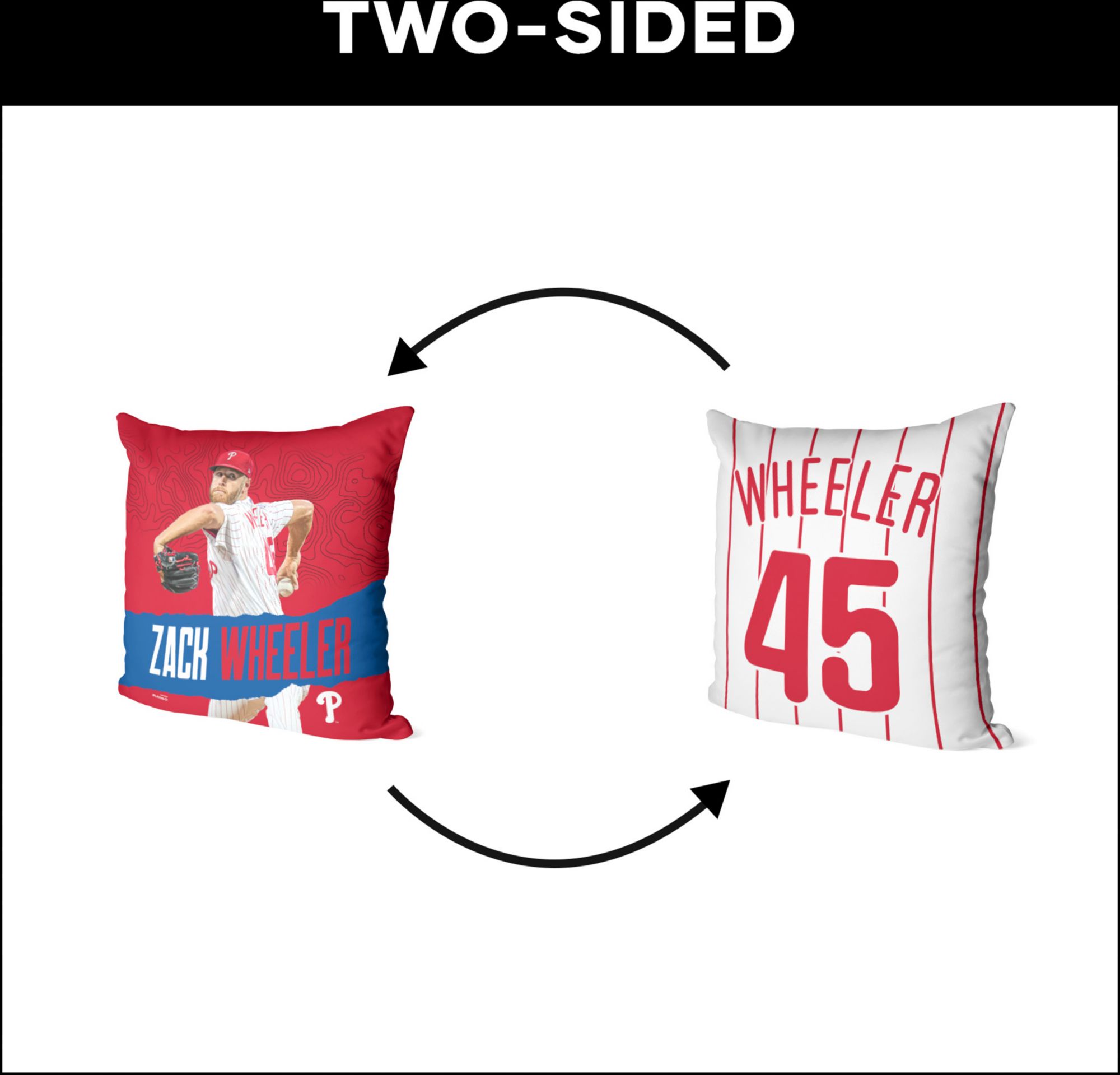 TheNorthwest Philadelphia Phillies Zack Wheeler 18'' x 18'' Throw Pillow product image