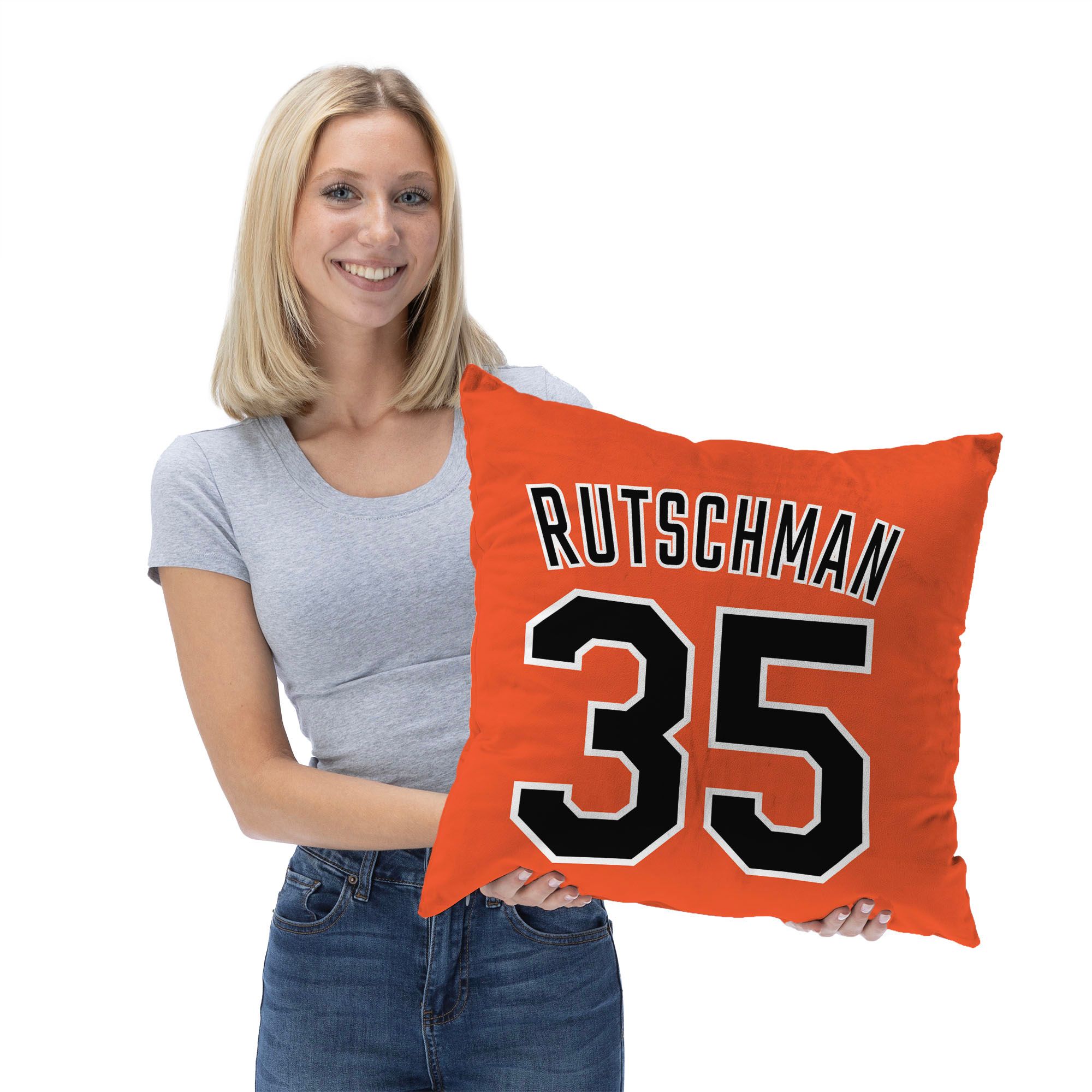 TheNorthwest Baltimore Orioles Adley Rutschman 18'' x 18'' Throw Pillow product image