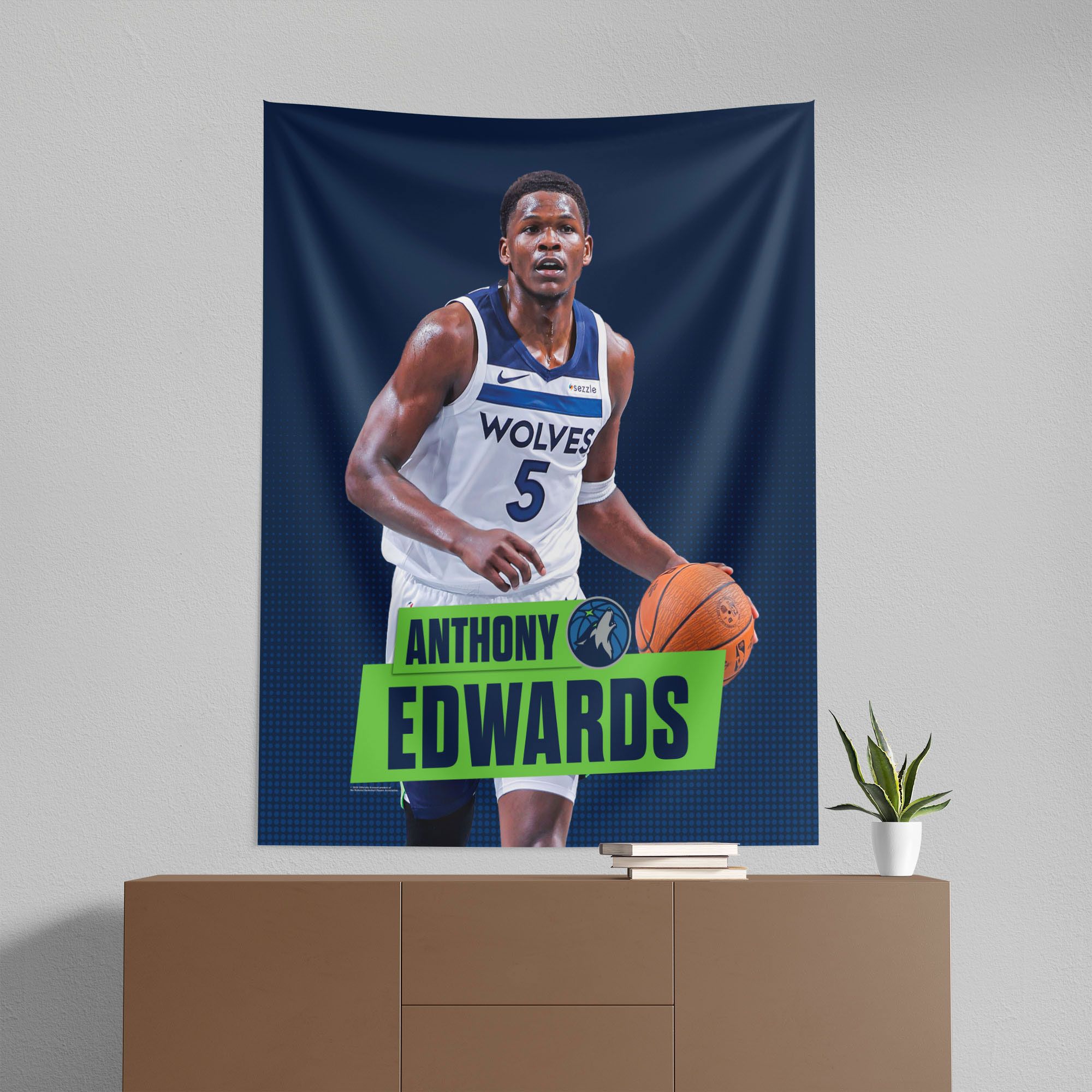 TheNorthwest Minnesota Timberwolves Anthony Edwards 50'' x 60'' Wall Hanging product image
