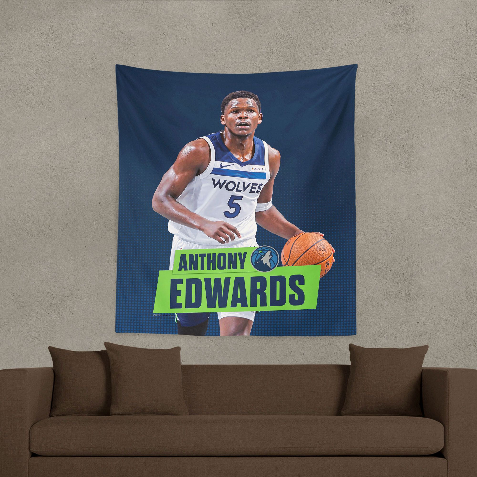 TheNorthwest Minnesota Timberwolves Anthony Edwards 50'' x 60'' Wall Hanging product image