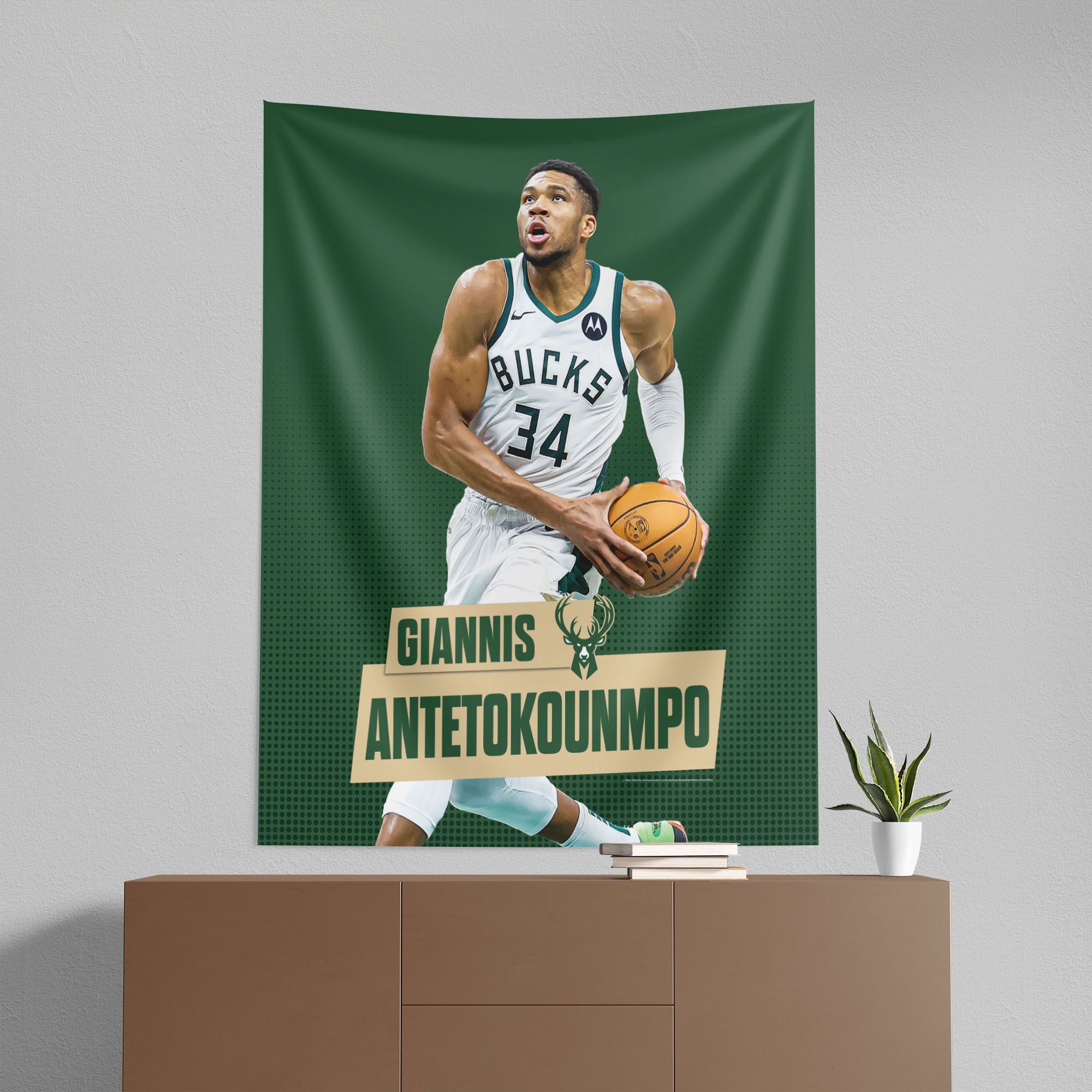 TheNorthwest Milwaukee Bucks Giannis Antetokounmpo 50'' x 60'' Wall Hanging product image