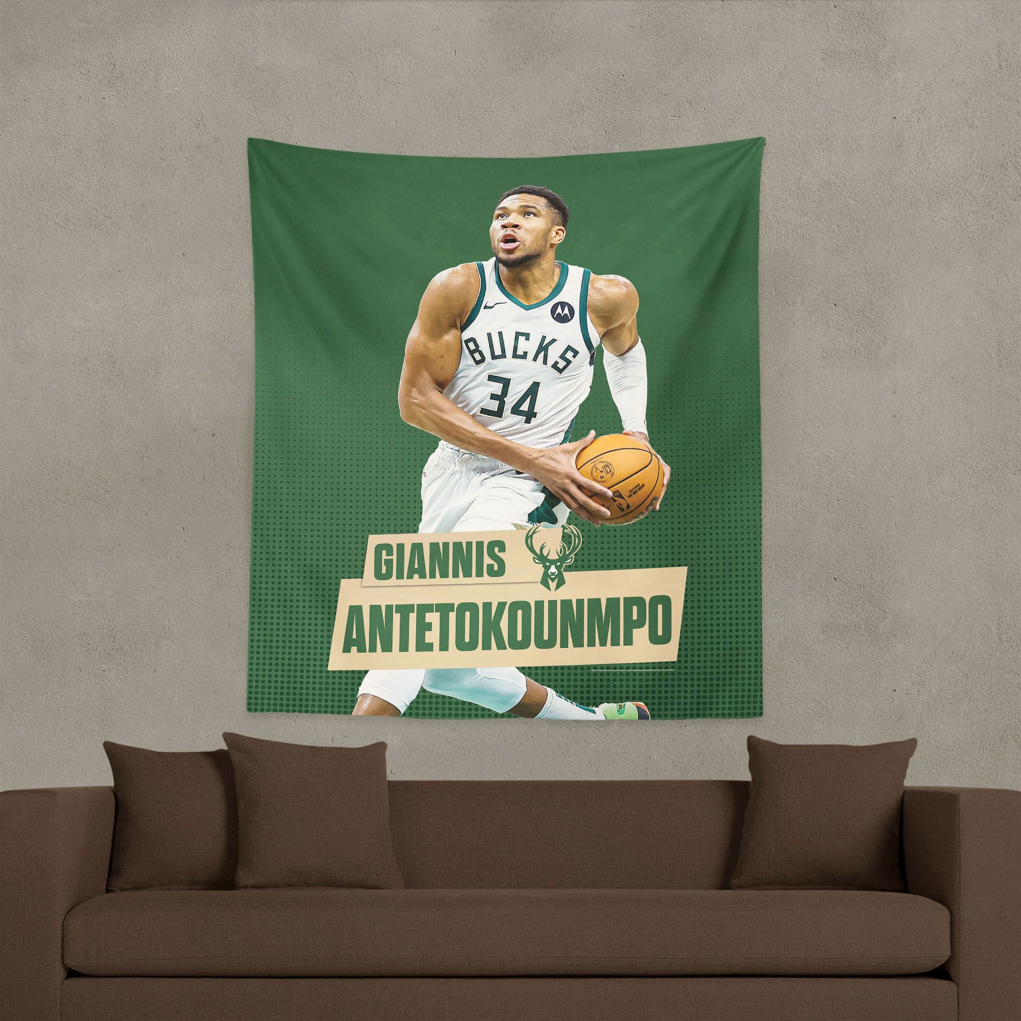 TheNorthwest Milwaukee Bucks Giannis Antetokounmpo 50'' x 60'' Wall Hanging product image