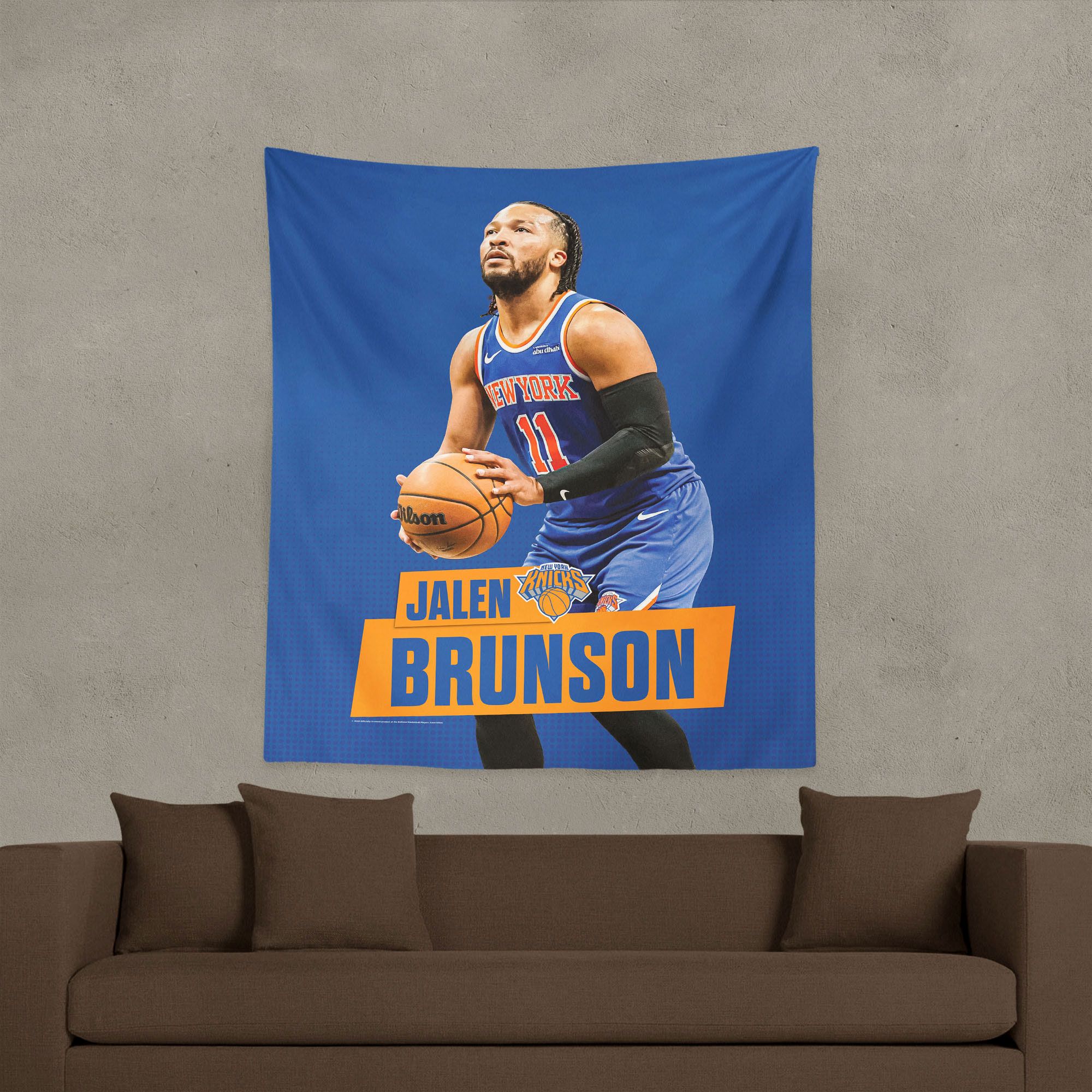 TheNorthwest New York Knicks Jalen Brunson 50'' x 60'' Wall Hanging product image