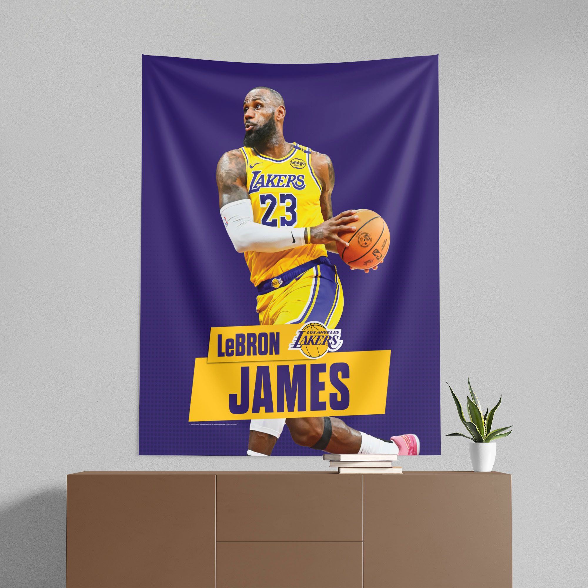 TheNorthwest Los Angeles Lakers LeBron James 50'' x 60'' Wall Hanging product image