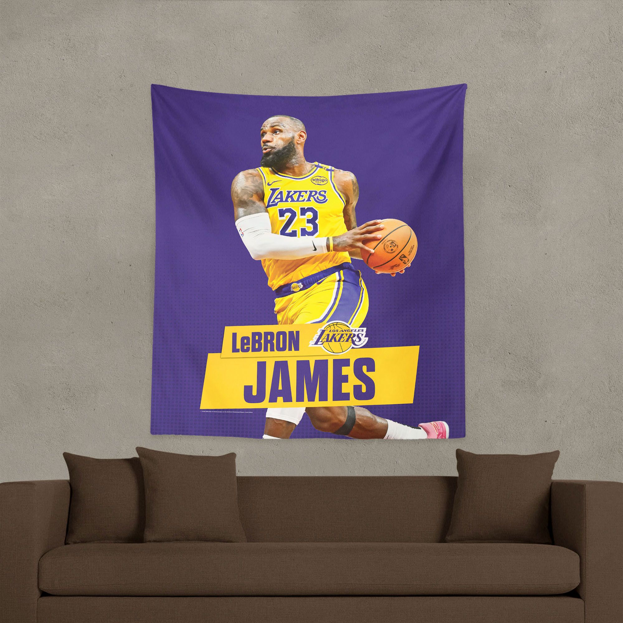 TheNorthwest Los Angeles Lakers LeBron James 50'' x 60'' Wall Hanging product image