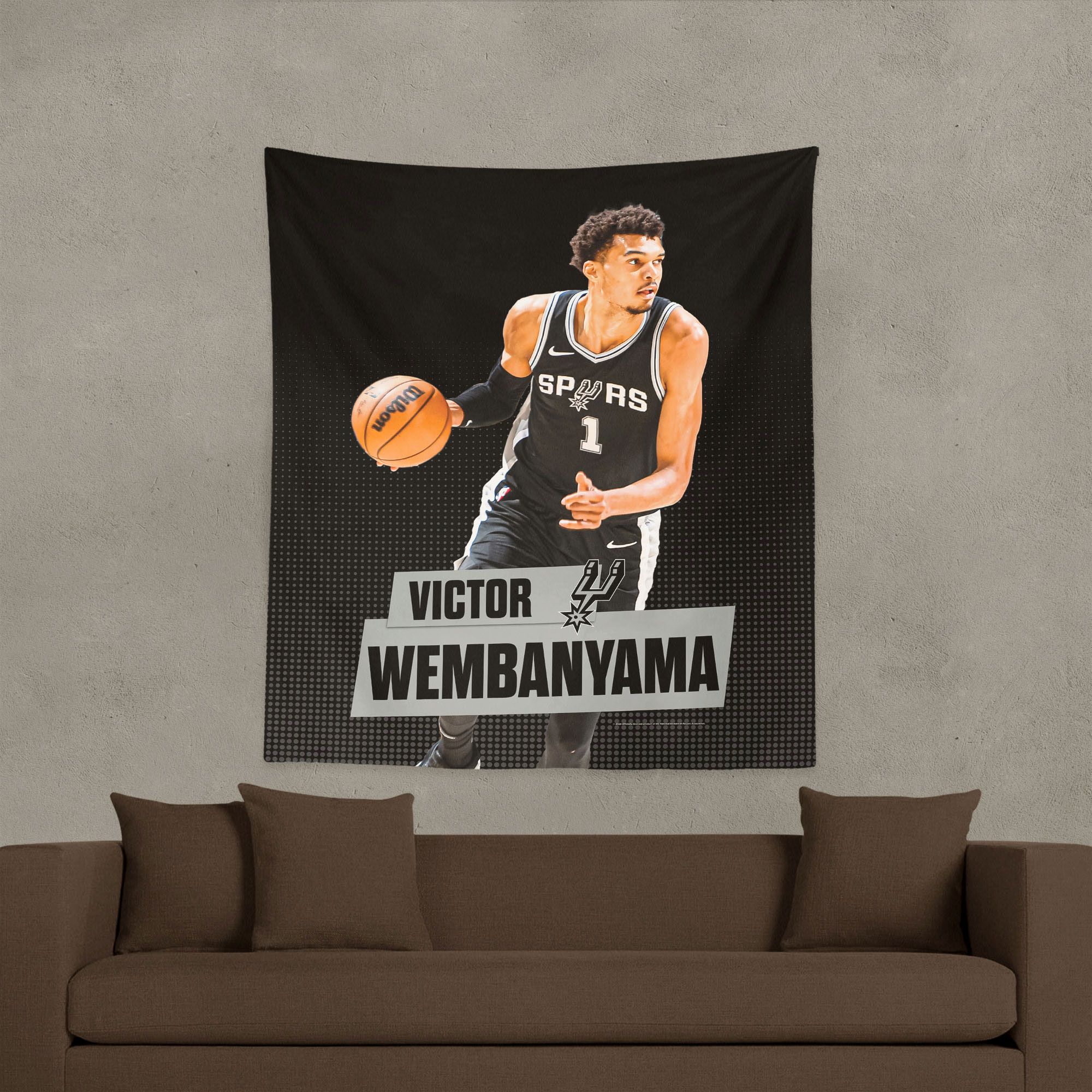 TheNorthwest San Antonio Spurs Victor Wembanyama 50'' x 60'' Wall Hanging product image