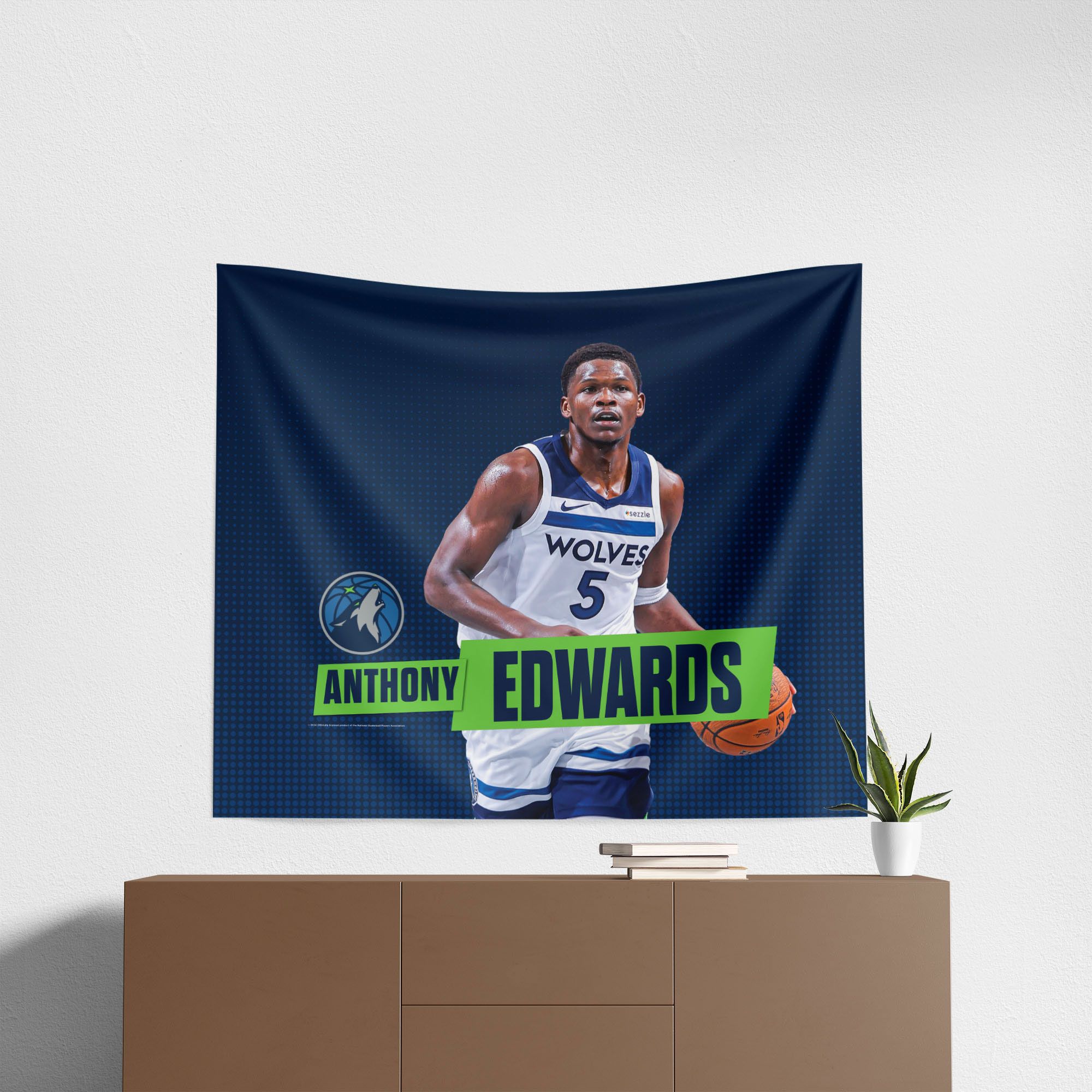 TheNorthwest Minnesota Timberwolves Anthony Edwards 34'' x 40'' Wall Hanging product image