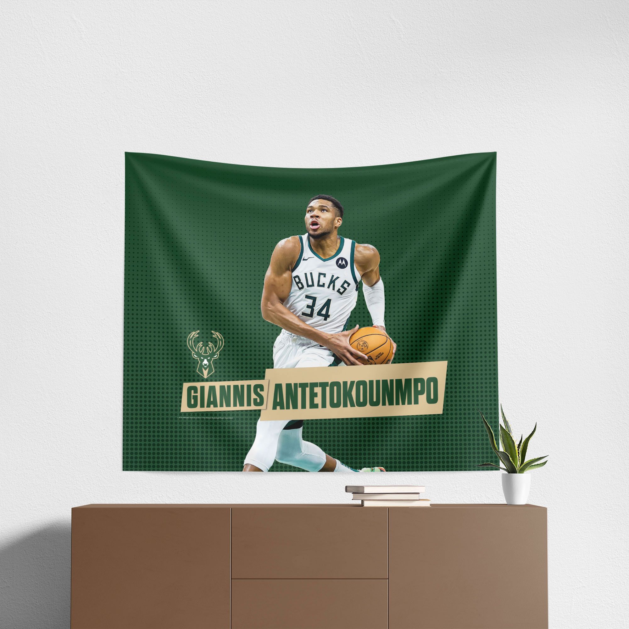 TheNorthwest Milwaukee Bucks Giannis Antetokounmpo 34'' x 40'' Wall Hanging product image