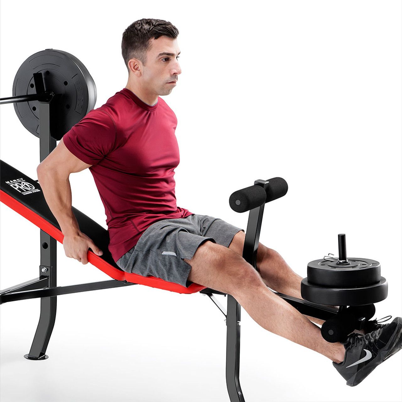 Marcy Pro Standard Weight Bench with 100 lb. Weight Set product image