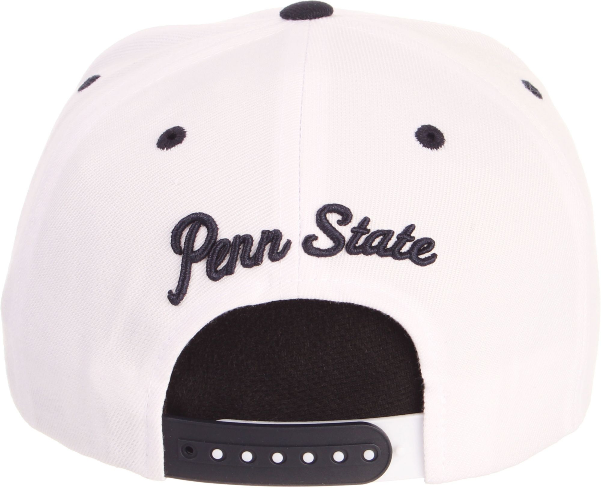 Zephyr Adult Penn State Nittany Lions White/Blue Script Adjustable Snapback Hat product image