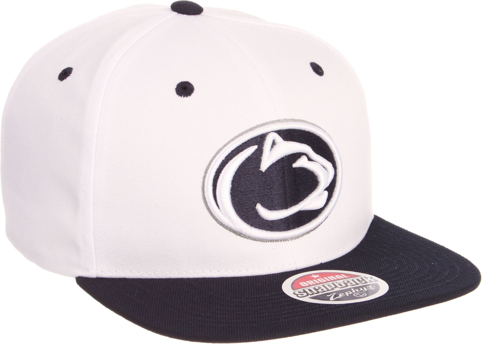 Zephyr Adult Penn State Nittany Lions White/Blue Script Adjustable Snapback Hat product image