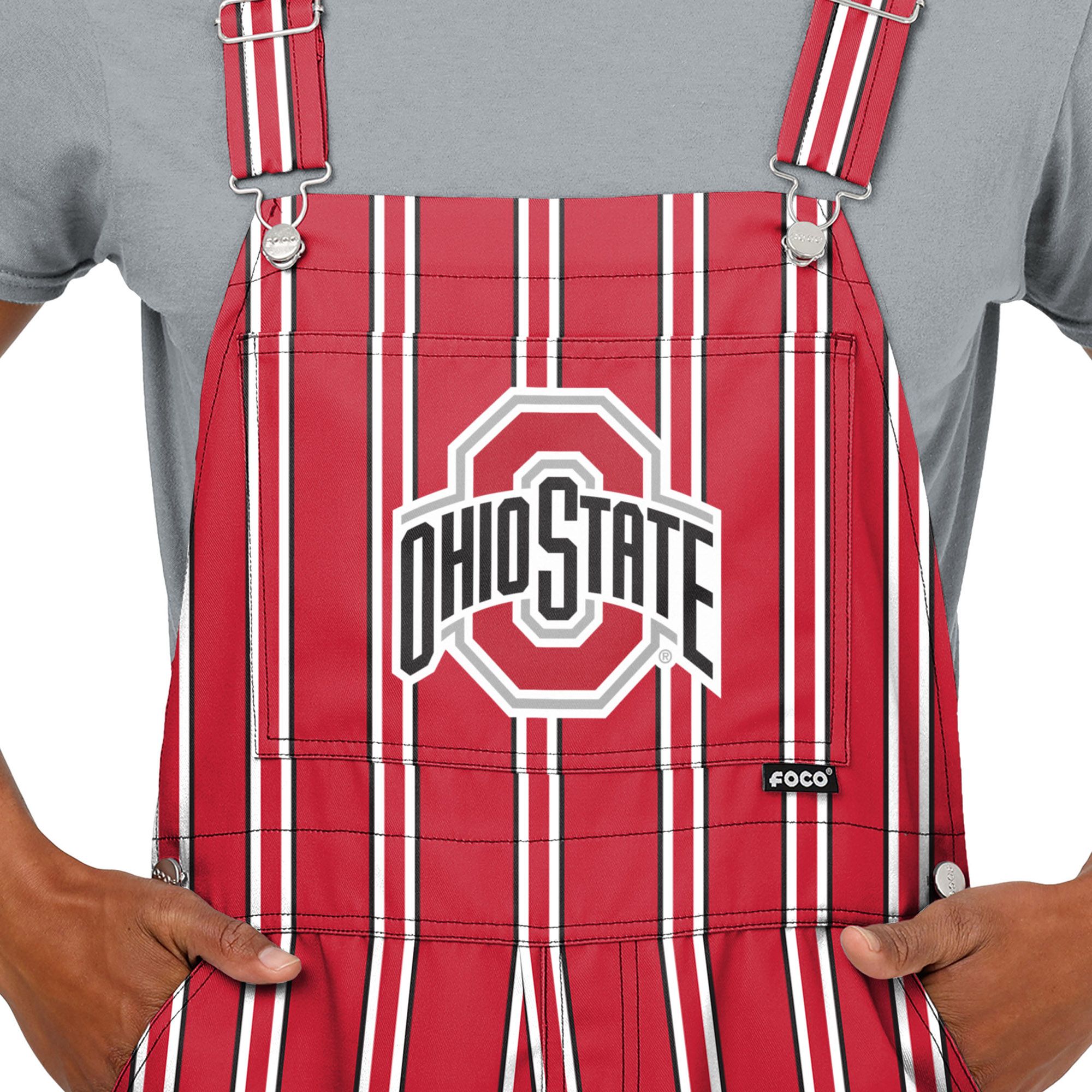 FOCO Men's Ohio State Buckeyes Red Spirit Overalls product image