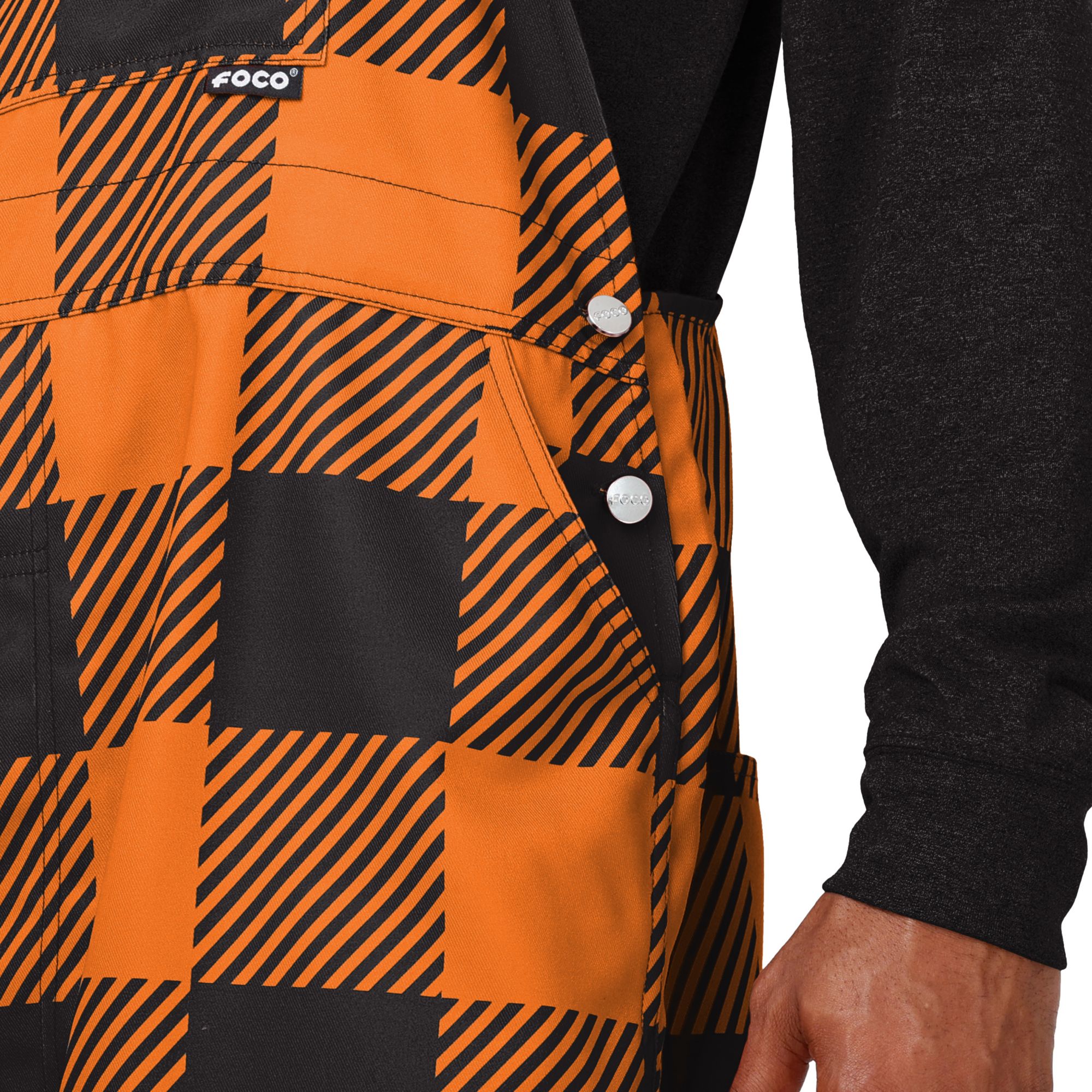 FOCO Men's Cincinnati Bengals Plaid Overalls product image