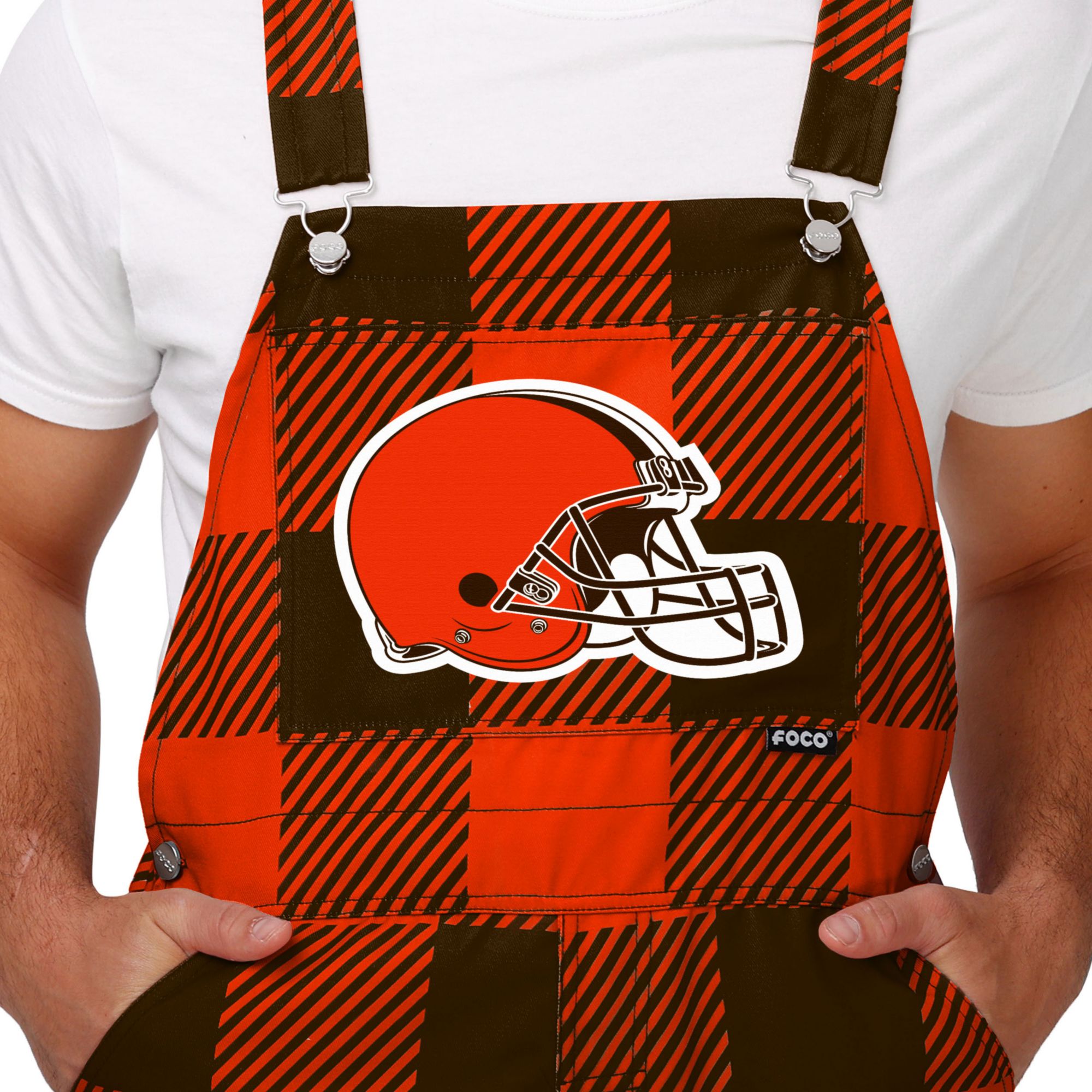 FOCO Adult Cleveland Browns Plaid Overalls product image