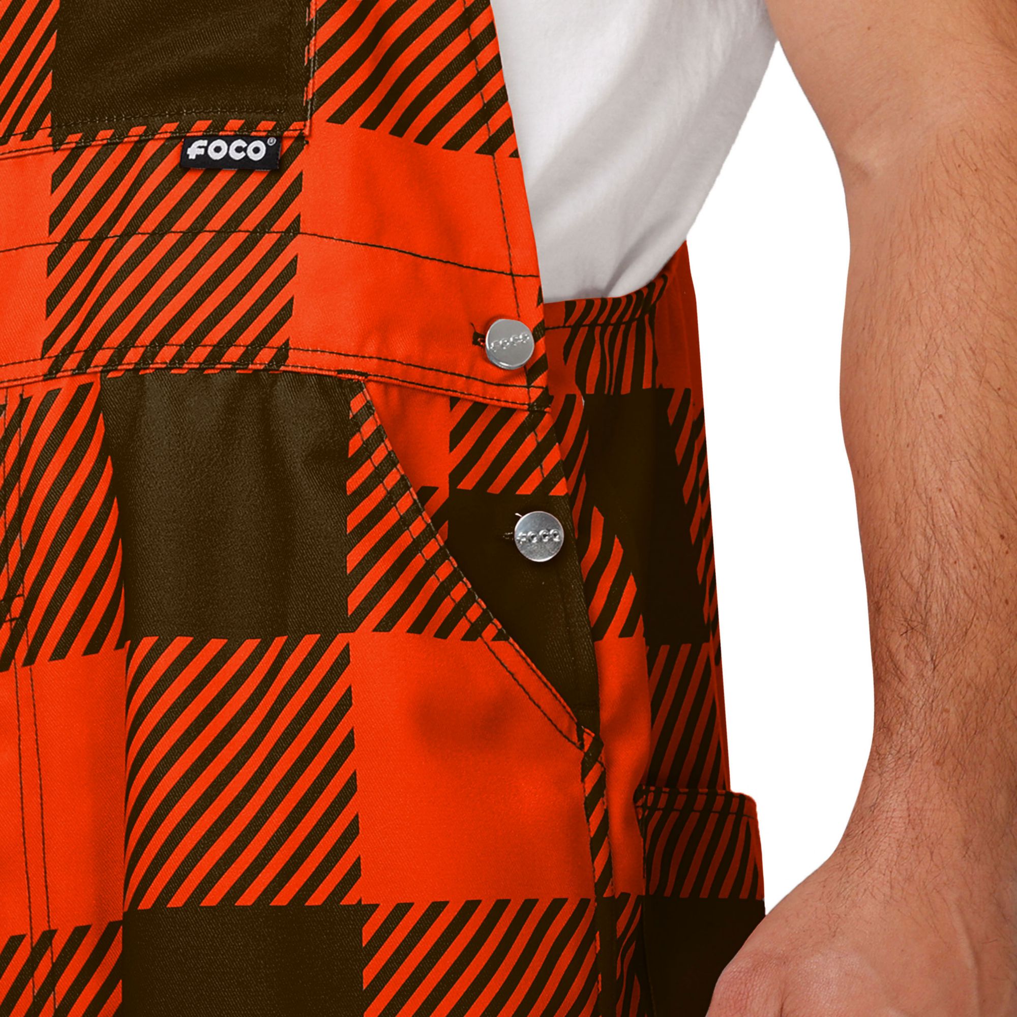 FOCO Adult Cleveland Browns Plaid Overalls product image