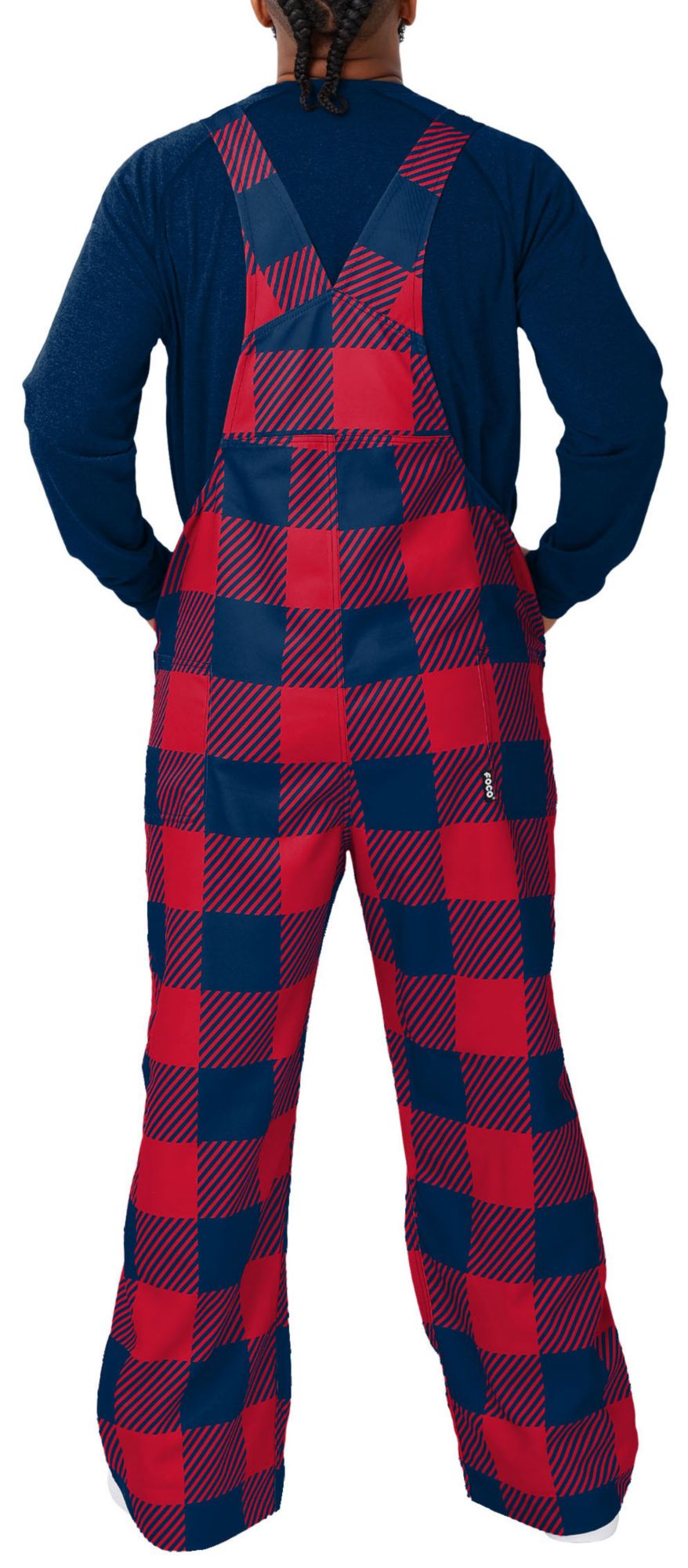 FOCO Men's Houston Texans Plaid Overalls product image