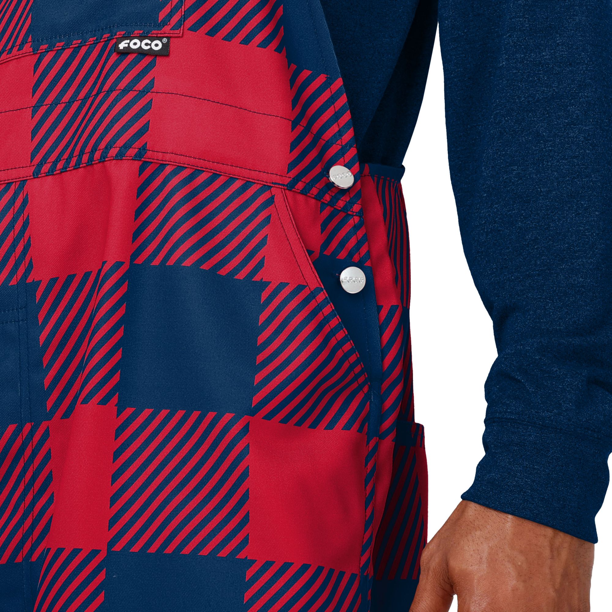FOCO Men's Houston Texans Plaid Overalls product image