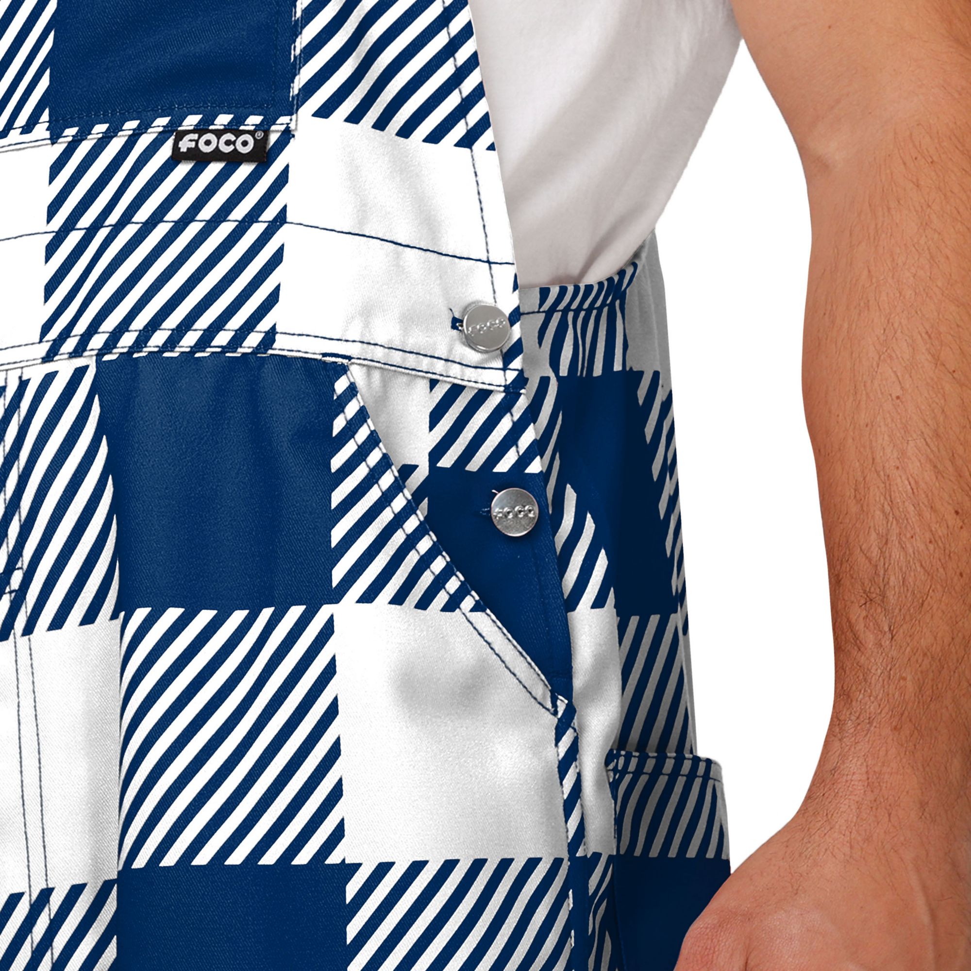 FOCO Men's Indianapolis Colts Plaid Overalls product image