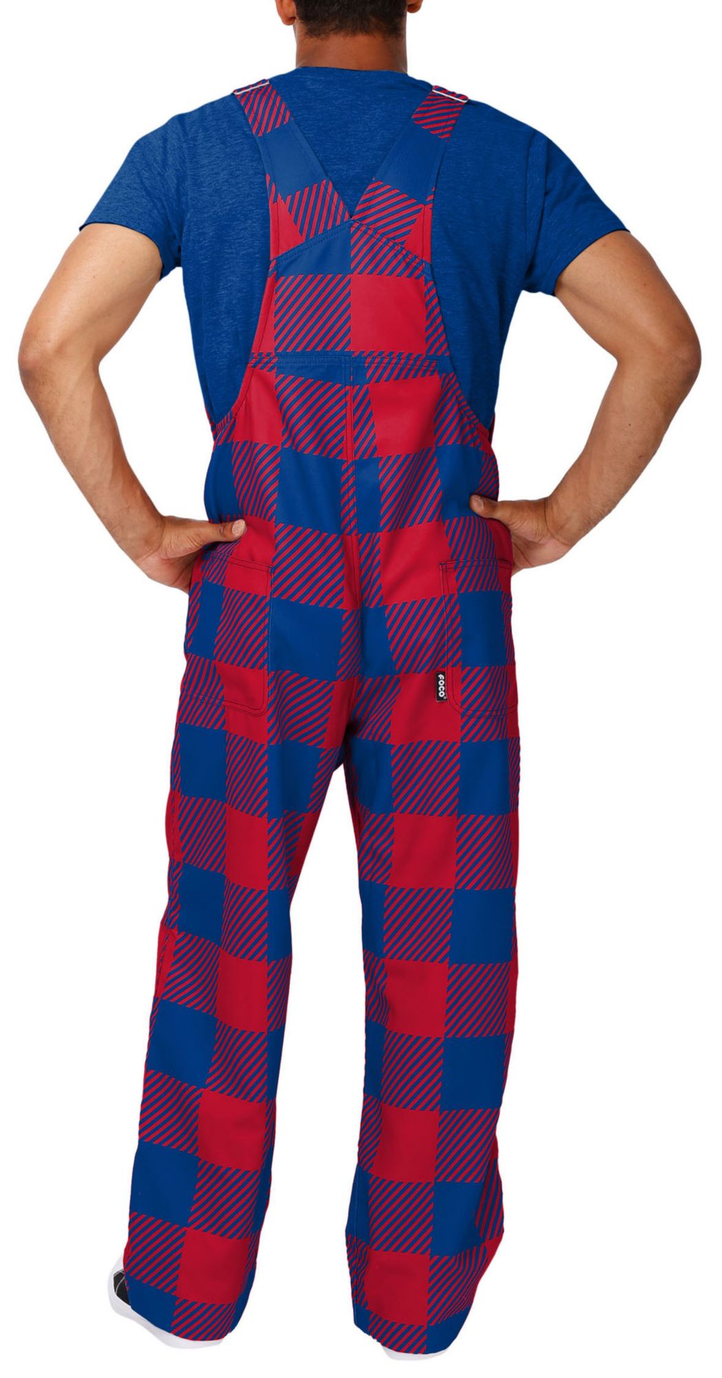 FOCO Men's New York Giants Plaid Overalls product image