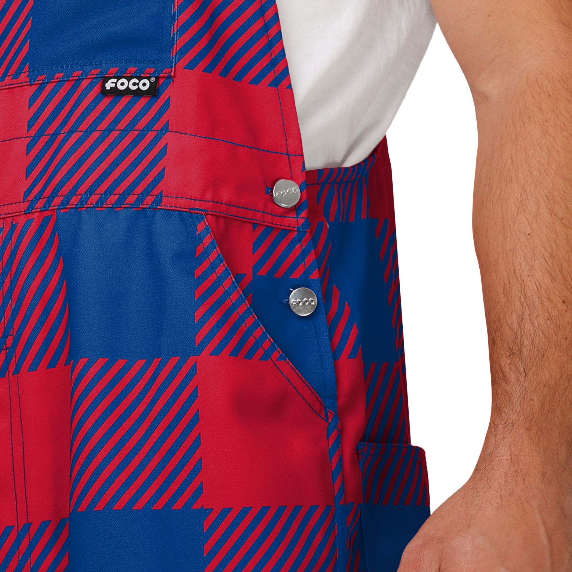 FOCO Men's New York Giants Plaid Overalls product image