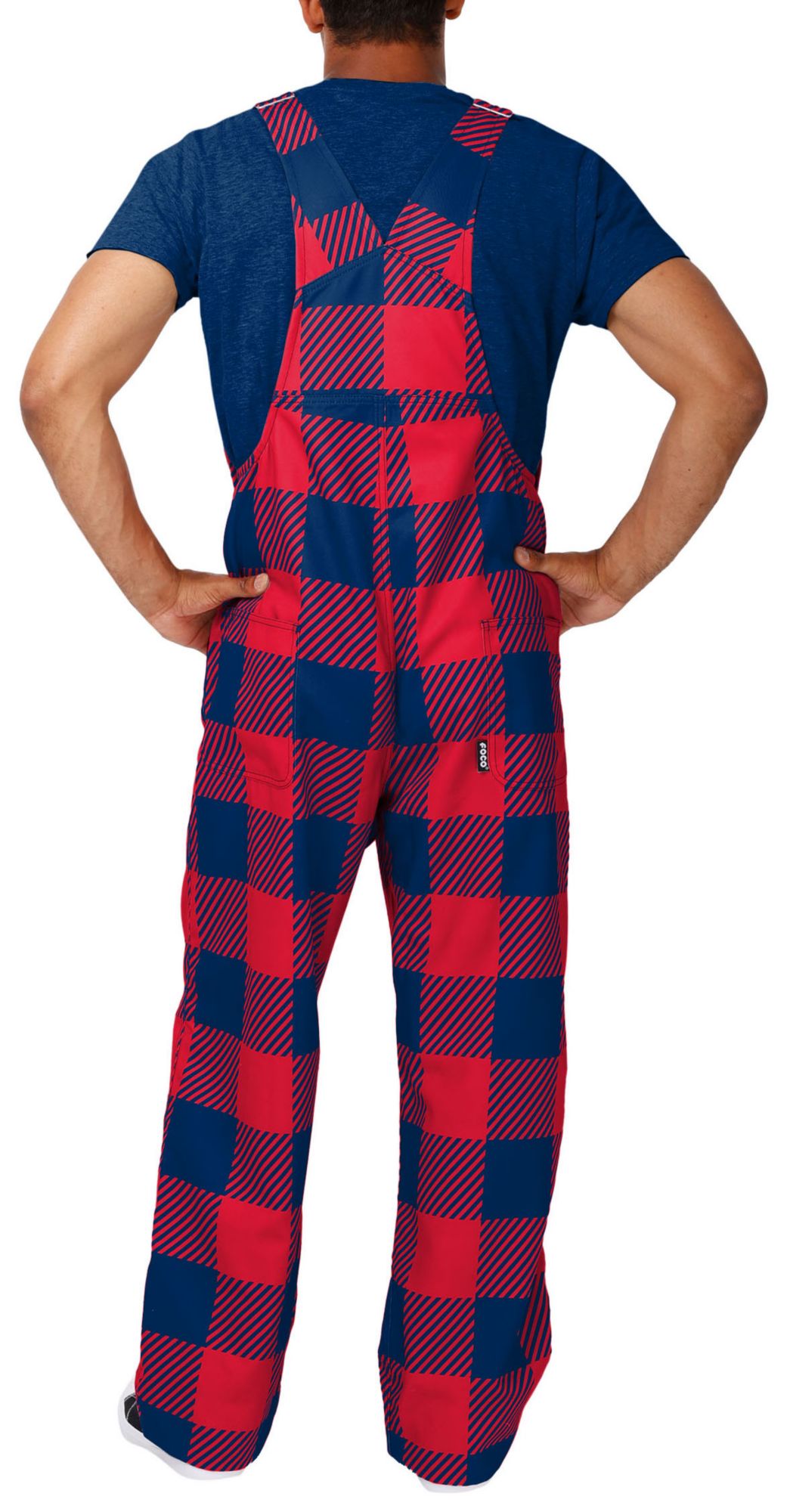 FOCO Men's New England Patriots Plaid Overalls product image