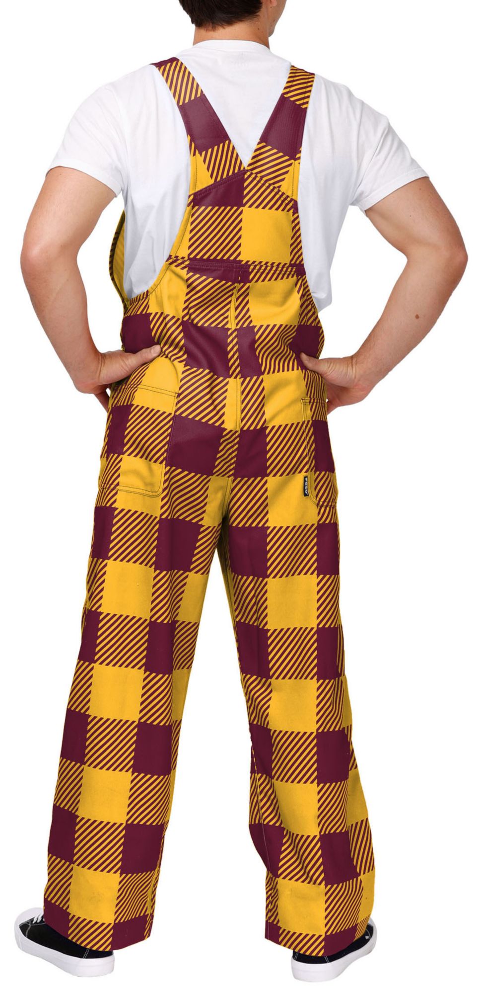 FOCO Men's Washington Commanders Plaid Overalls product image