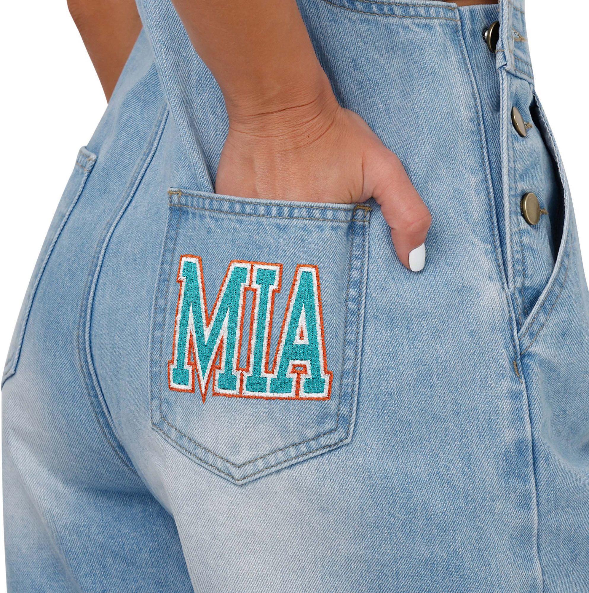 FOCO Women's Miami Dolphins Denim Overalls product image