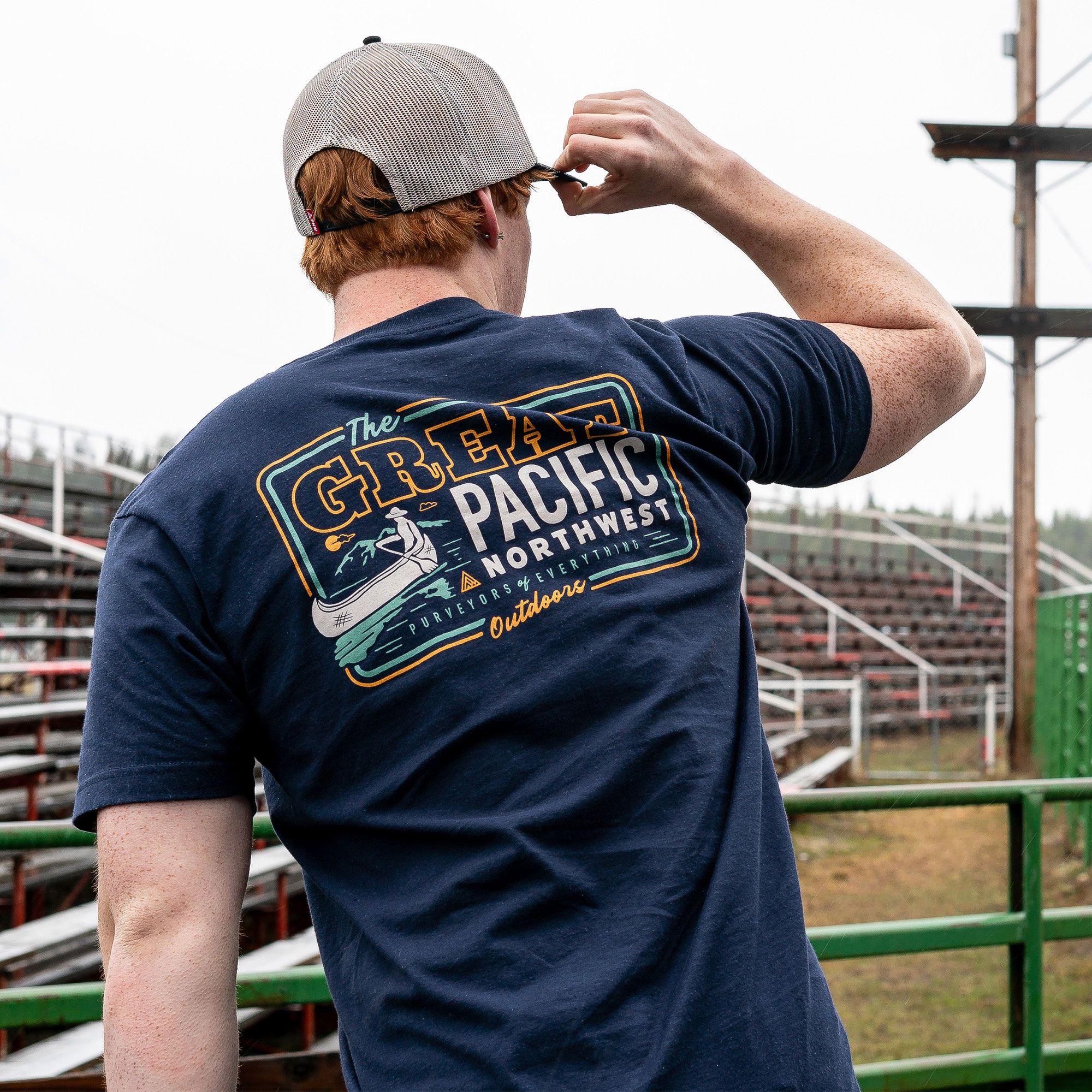 Great PNW Men's Pacific Northwest Navy 2 Hit T-Shirt product image