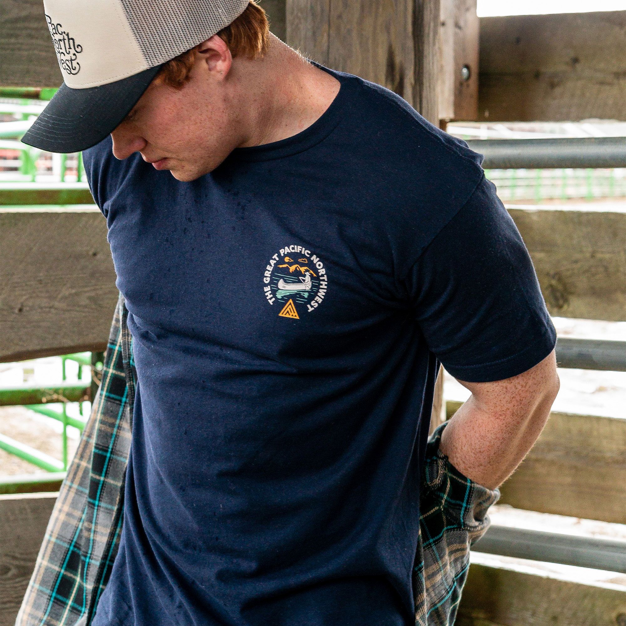 Great PNW Men's Pacific Northwest Navy 2 Hit T-Shirt product image