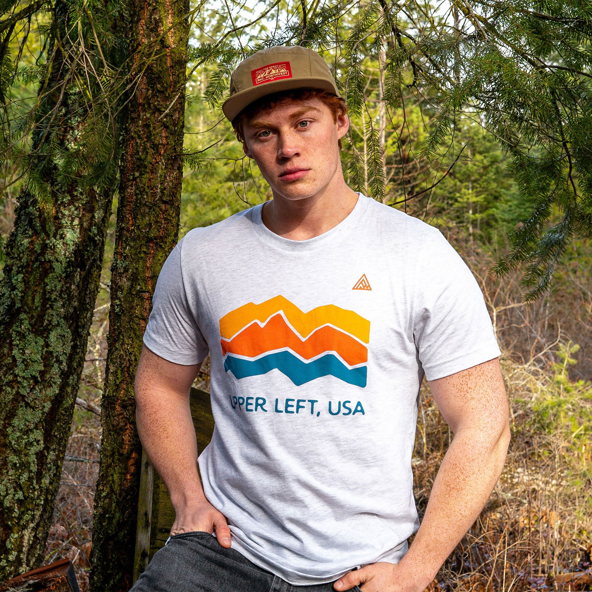 Great PNW Men's Pacific Northwest White Jagged T-Shirt product image