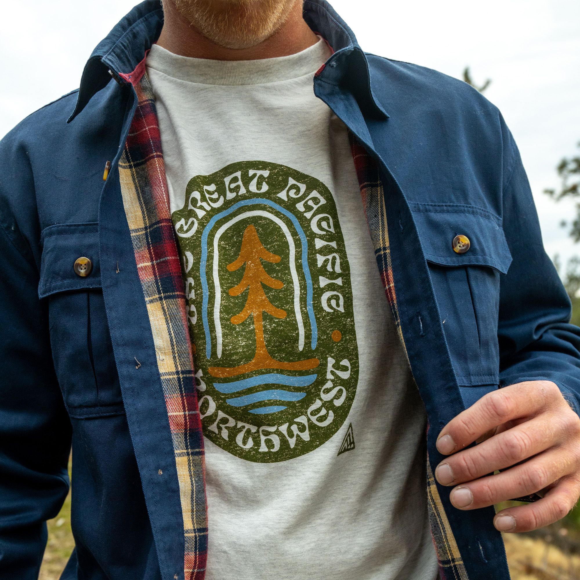 Great PNW Men's Pacific Northwest Tan All Natural T-Shirt product image