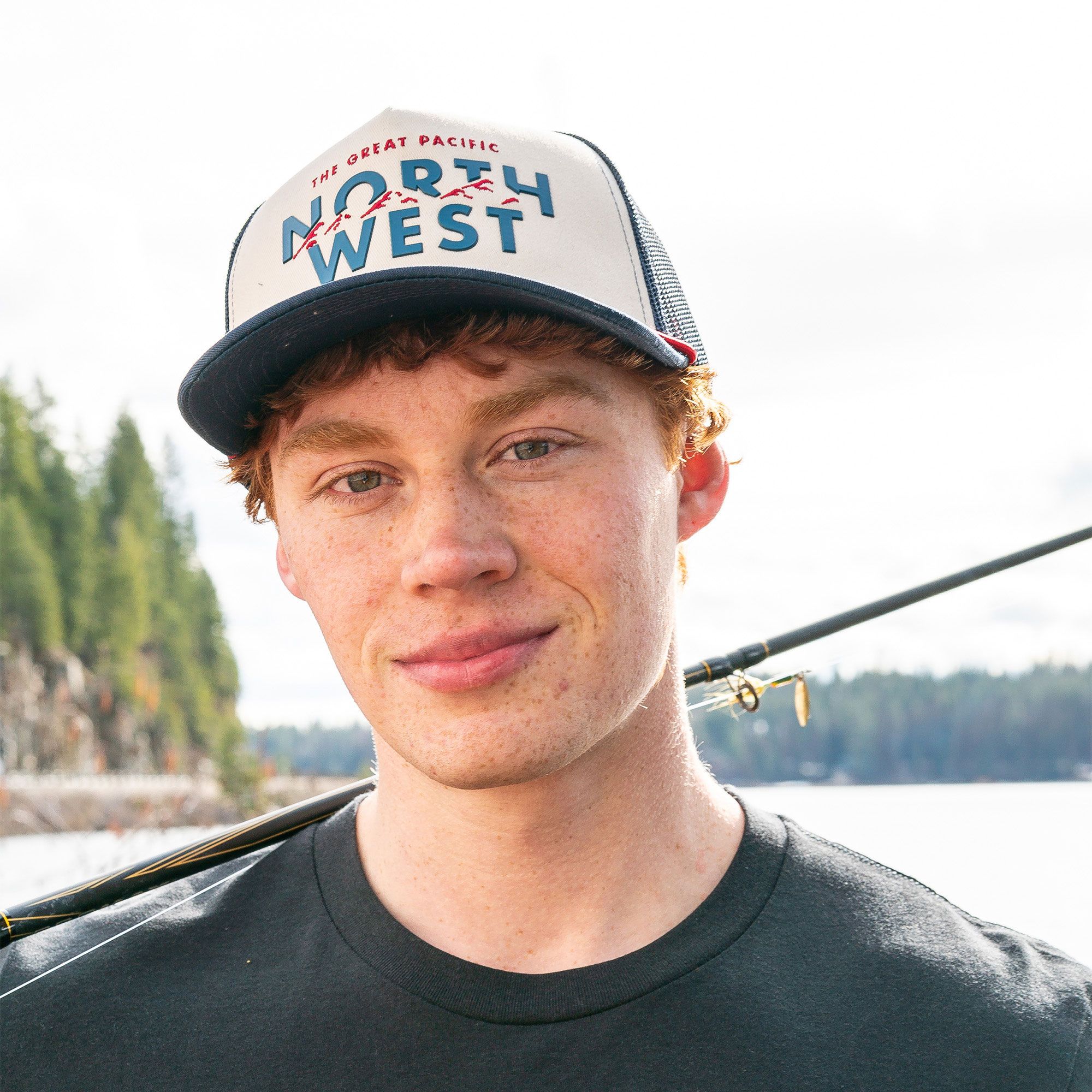 Great PNW Adult Pacific Northwest Navy Two Tone Adjustable Trucker Hat product image