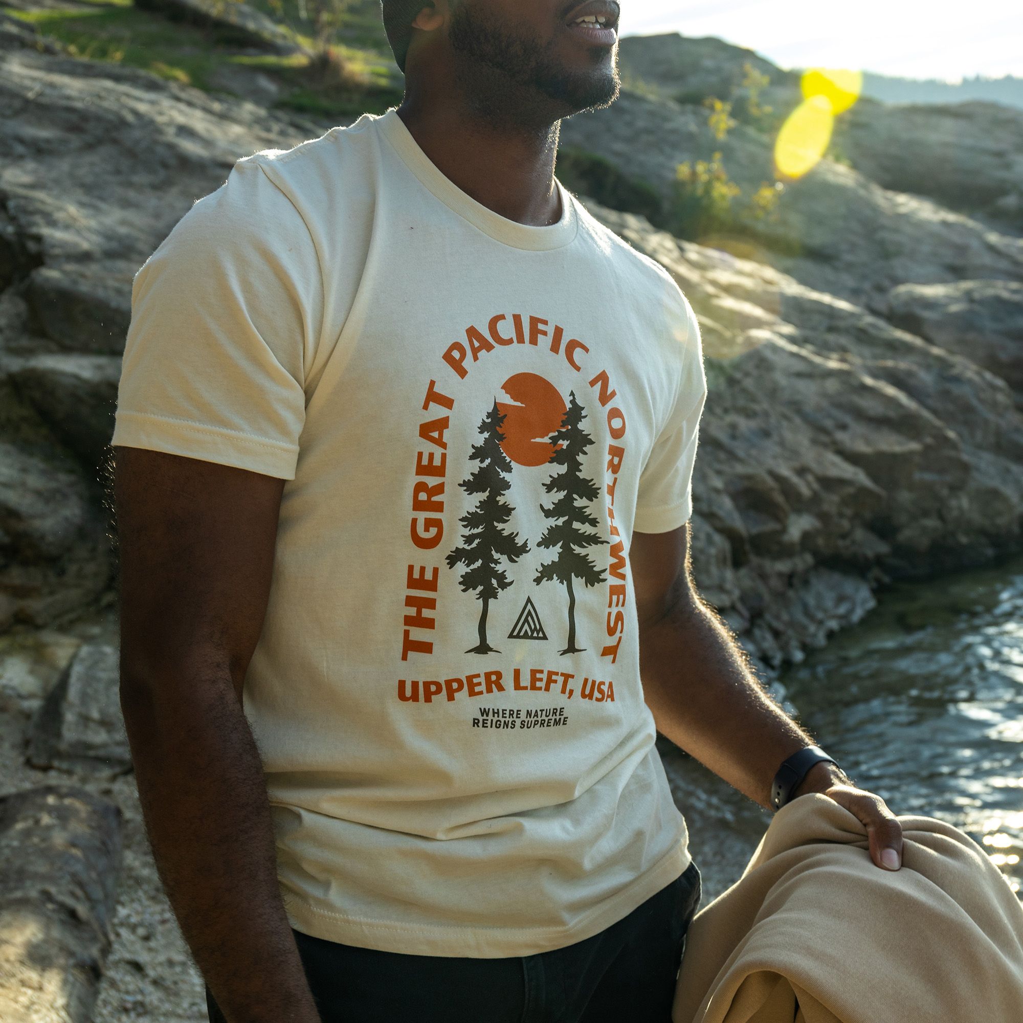 Great PNW Men's Pacific Northwest Tan Reign Supreme T-Shirt product image