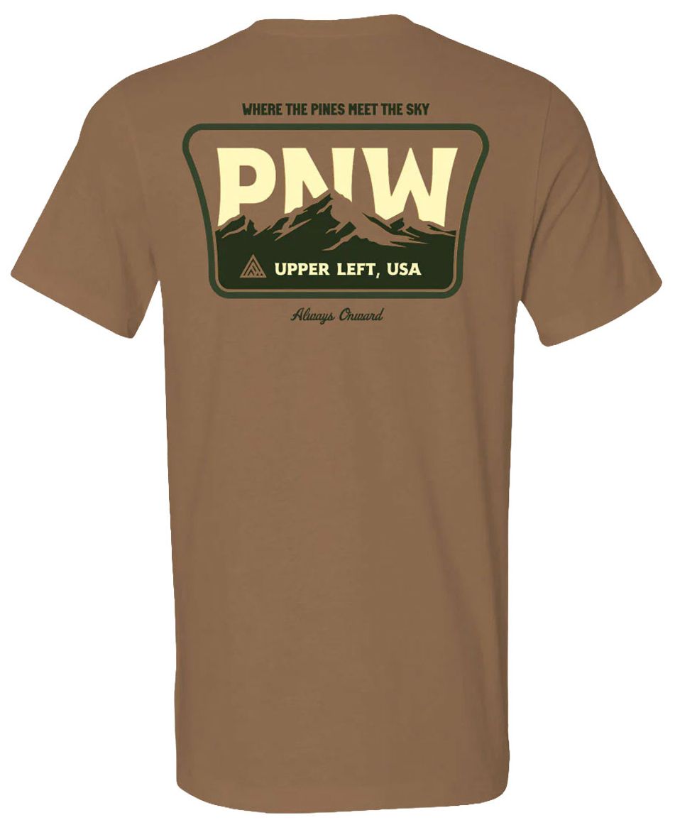 Great PNW Adult Pacific Northwest Brown Ridge T-Shirt product image