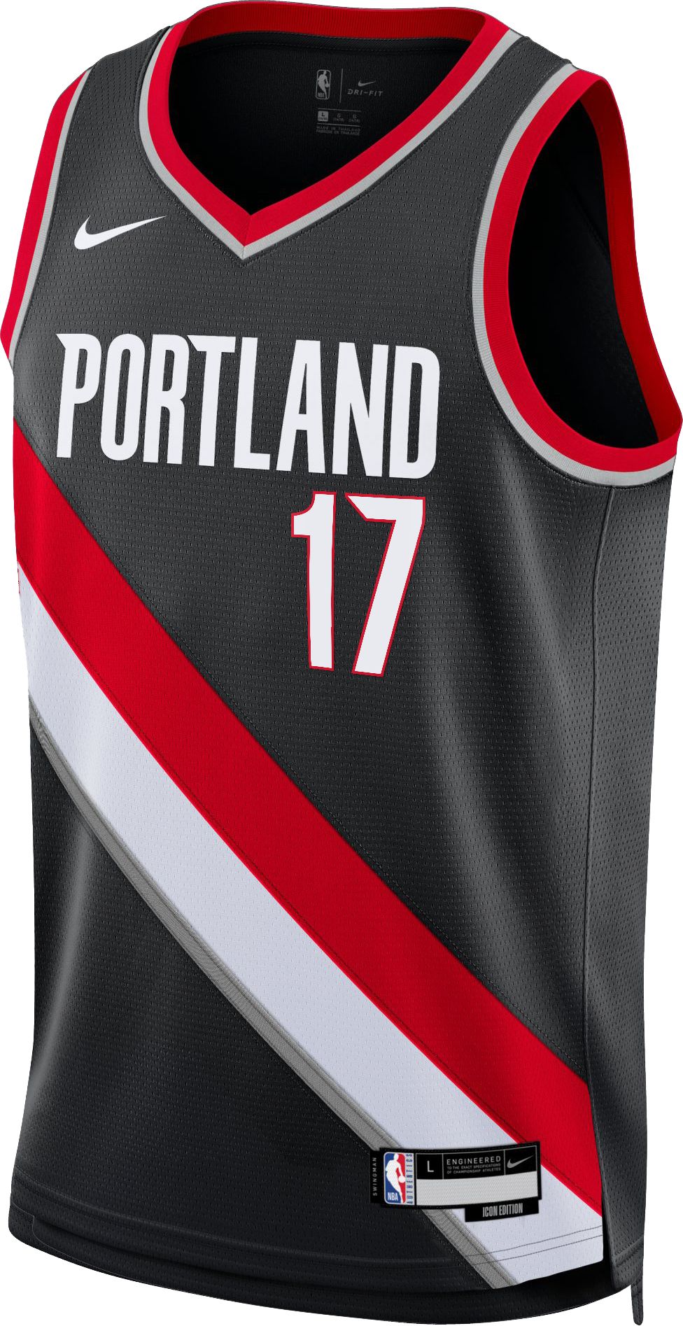Nike Adult Portland Trail Blazers Shaedon Sharpe #17 Swingman Icon Jersey product image