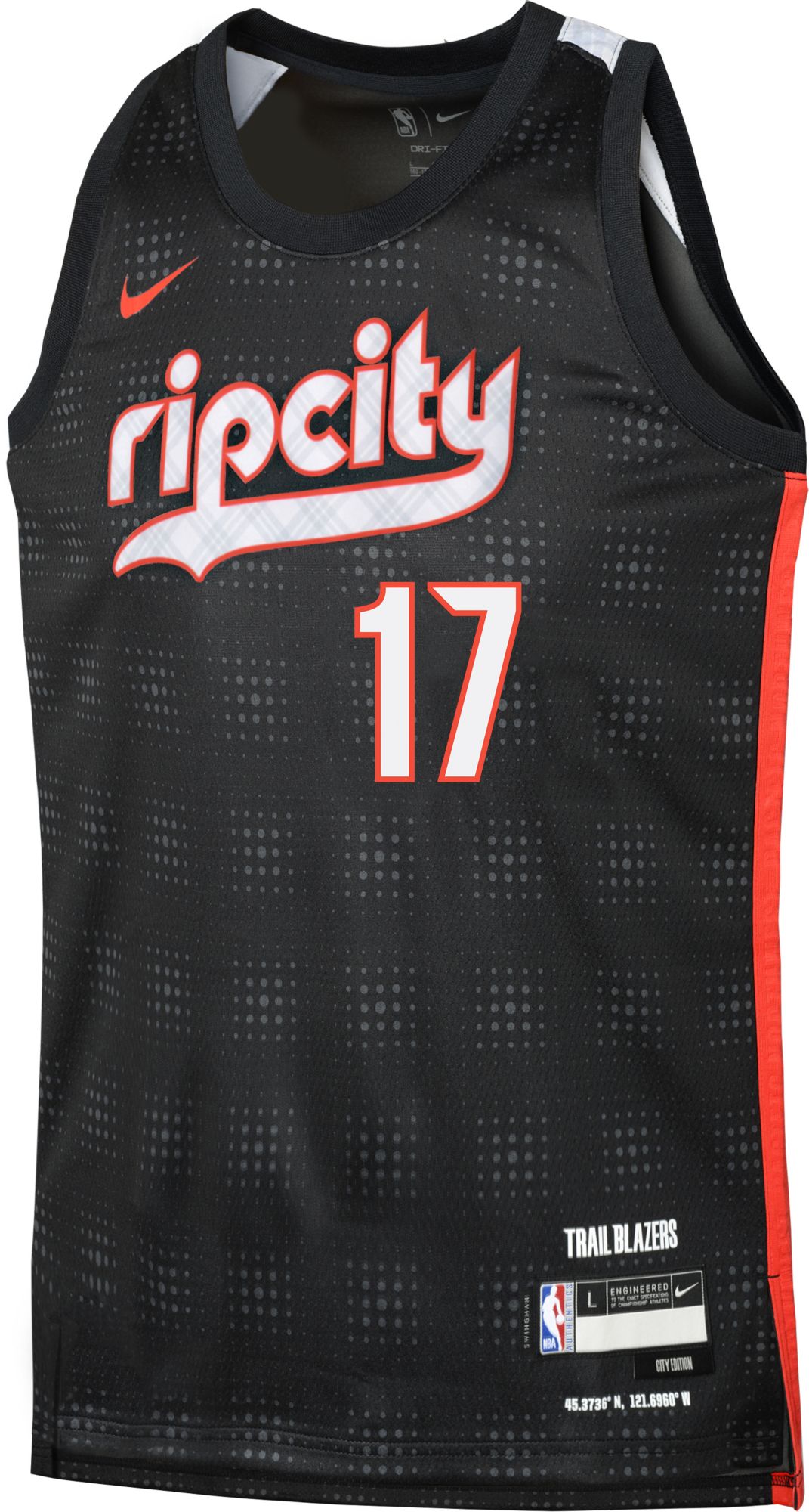 Nike Youth 2024-25 City Edition Portland Trail Blazers Shaedon Sharpe #17 Swingman Jersey product image