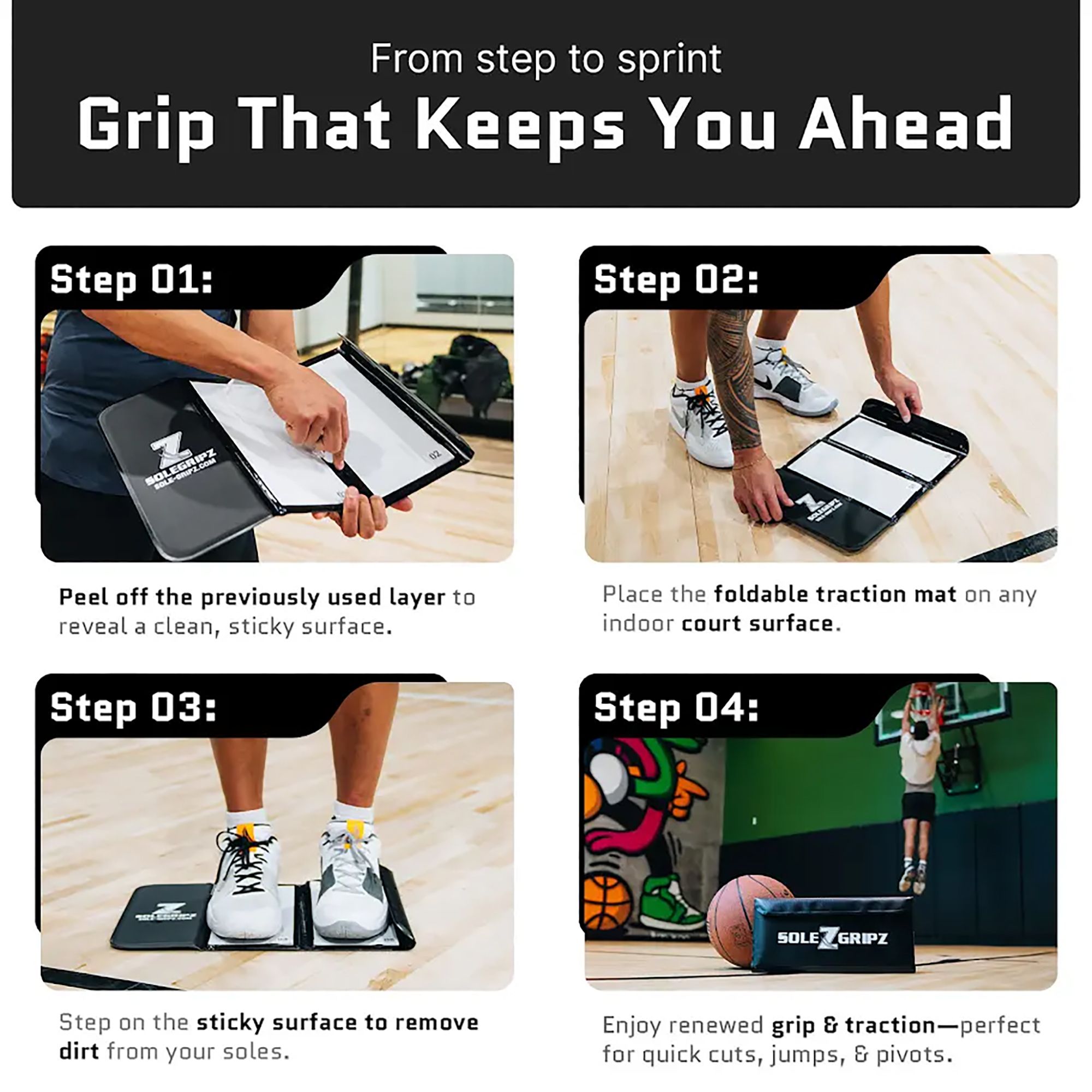 Solegripz Portable Court Traction Mat product image
