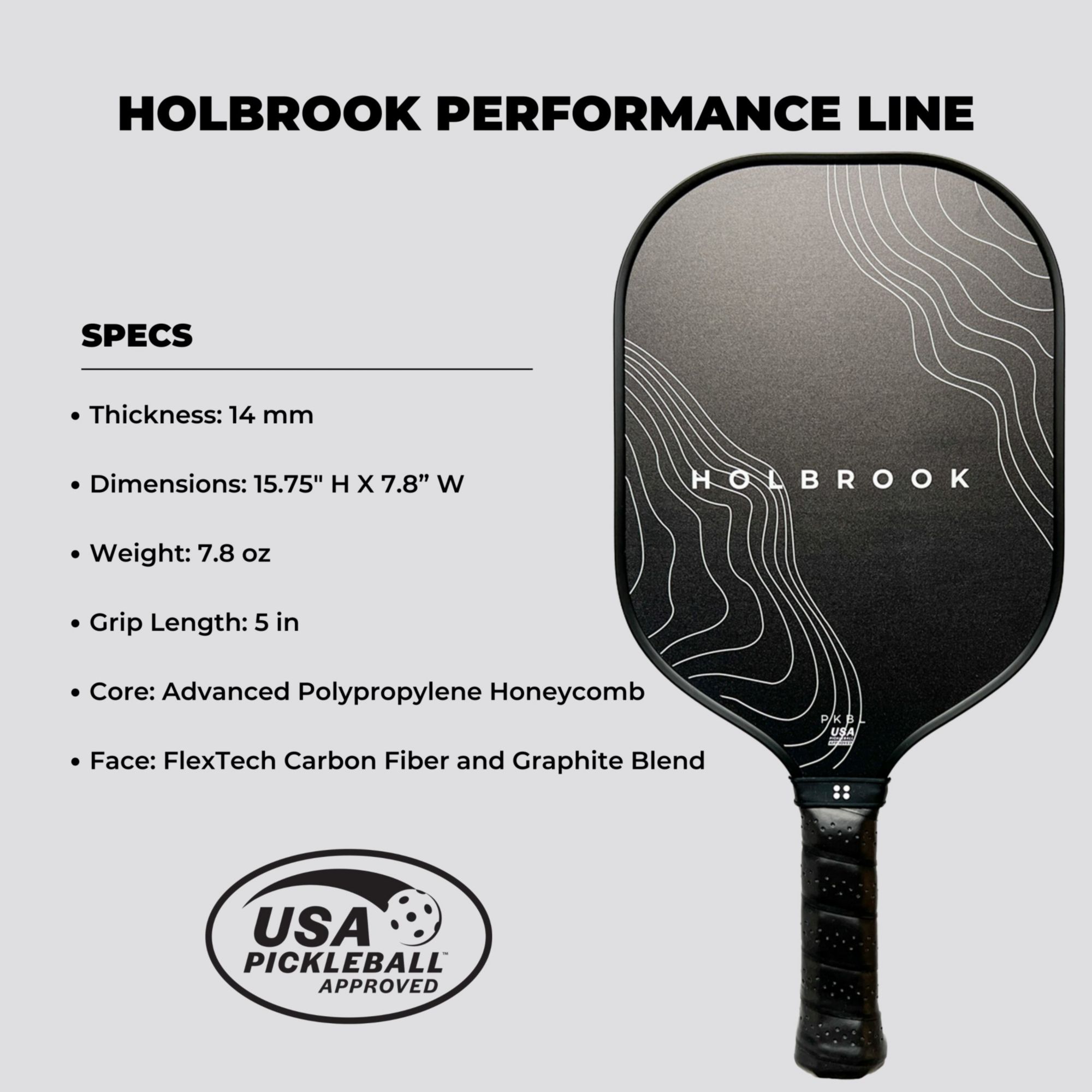 Holbrook Day N' Night Performance Series 14mm Pickleball Paddle product image