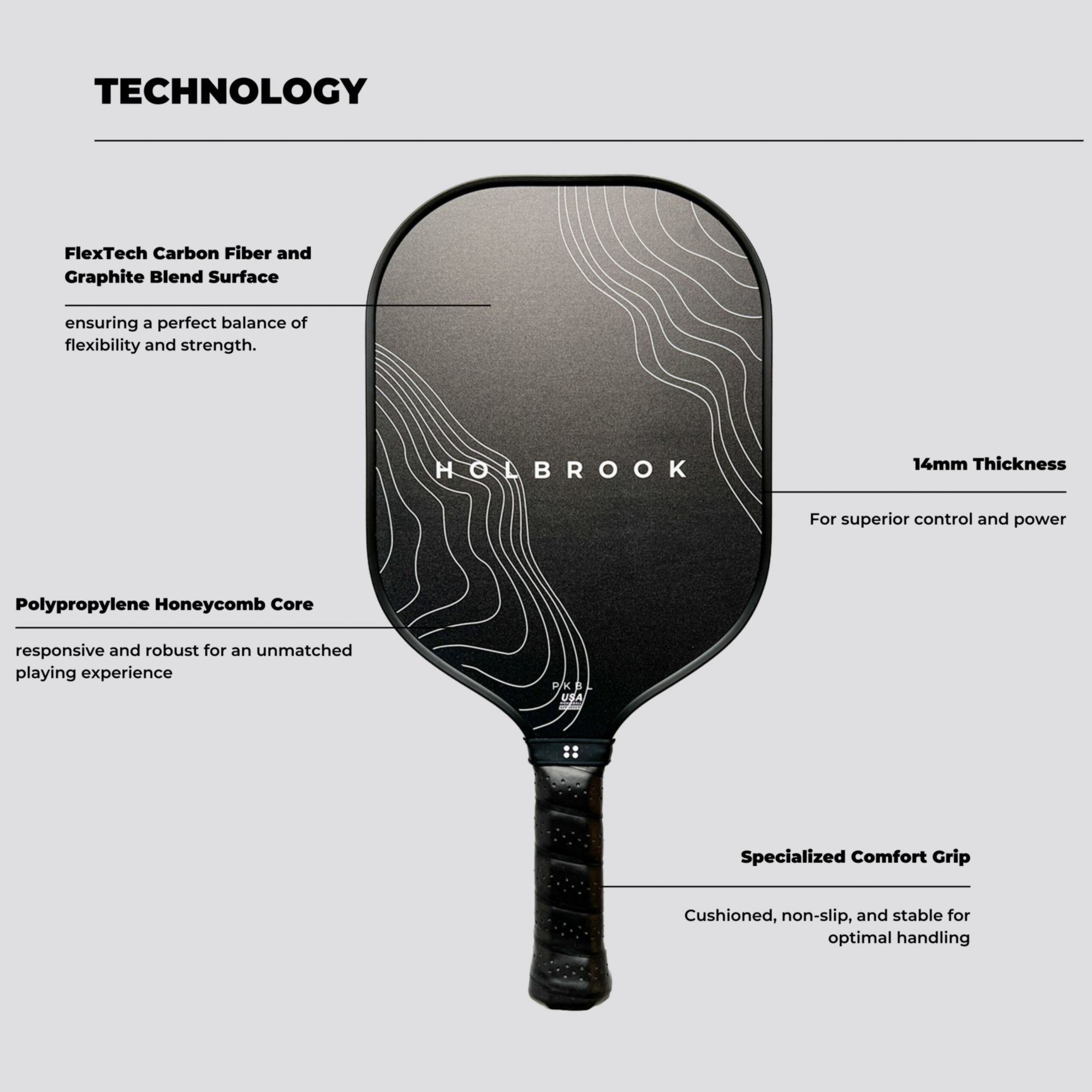 Holbrook Day N' Night Performance Series 14mm Pickleball Paddle product image