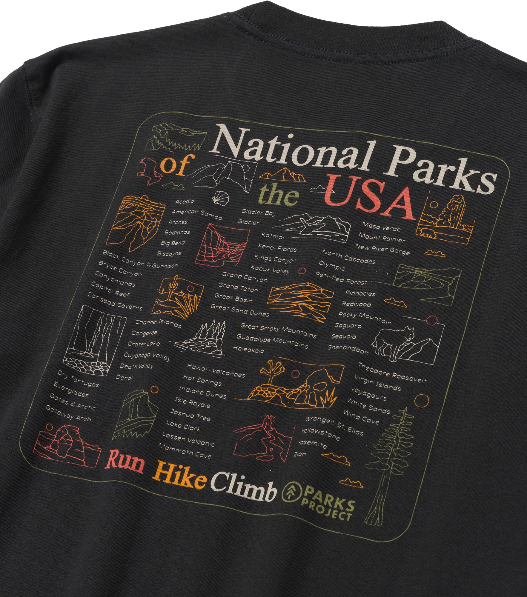 Parks Project Men's National Parks Outline Checklist Short Sleeve T-Shirt product image