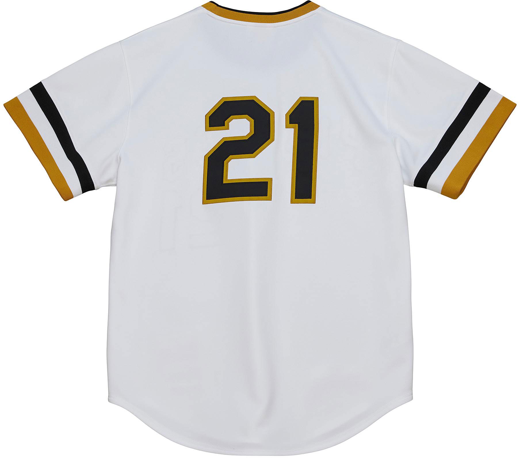 Mitchell & Ness Men's Roberto Clemente #21 White Cooperstown Home Authentic Jersey product image
