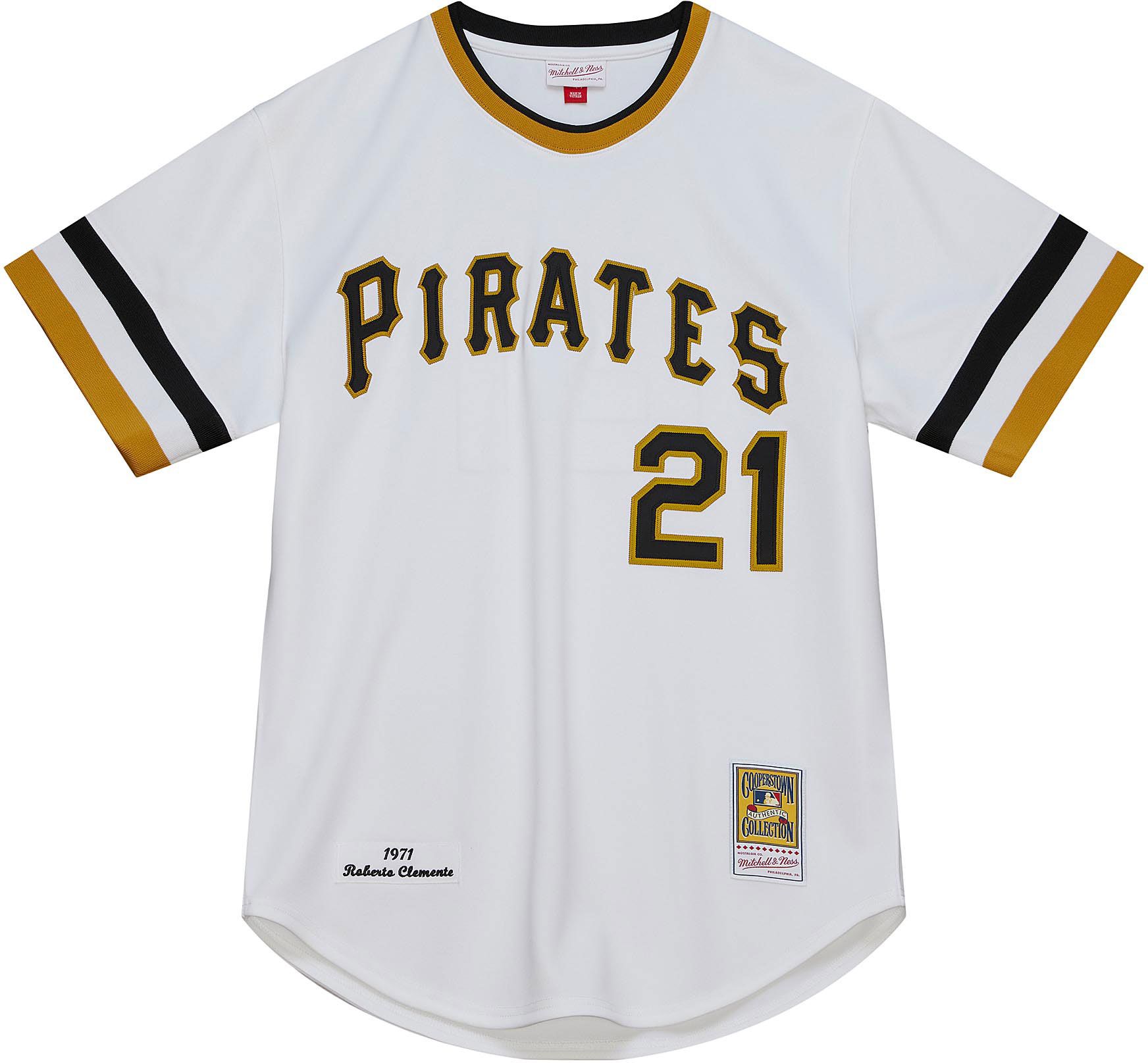 Mitchell & Ness Men's Roberto Clemente #21 White Cooperstown Home Authentic Jersey product image