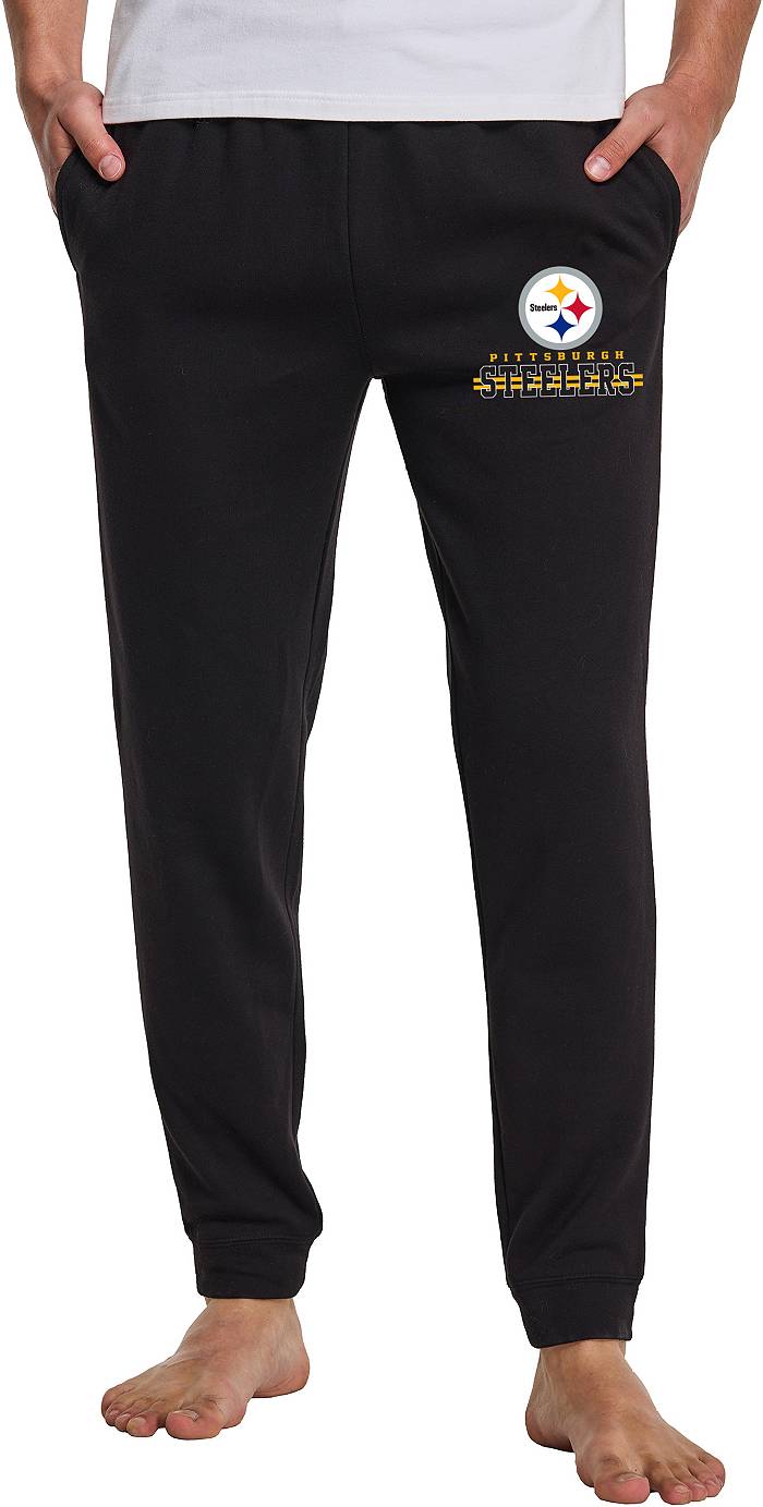Concepts Sport Men's Pittsburgh Steelers Black Biscayne Flannel Pants
