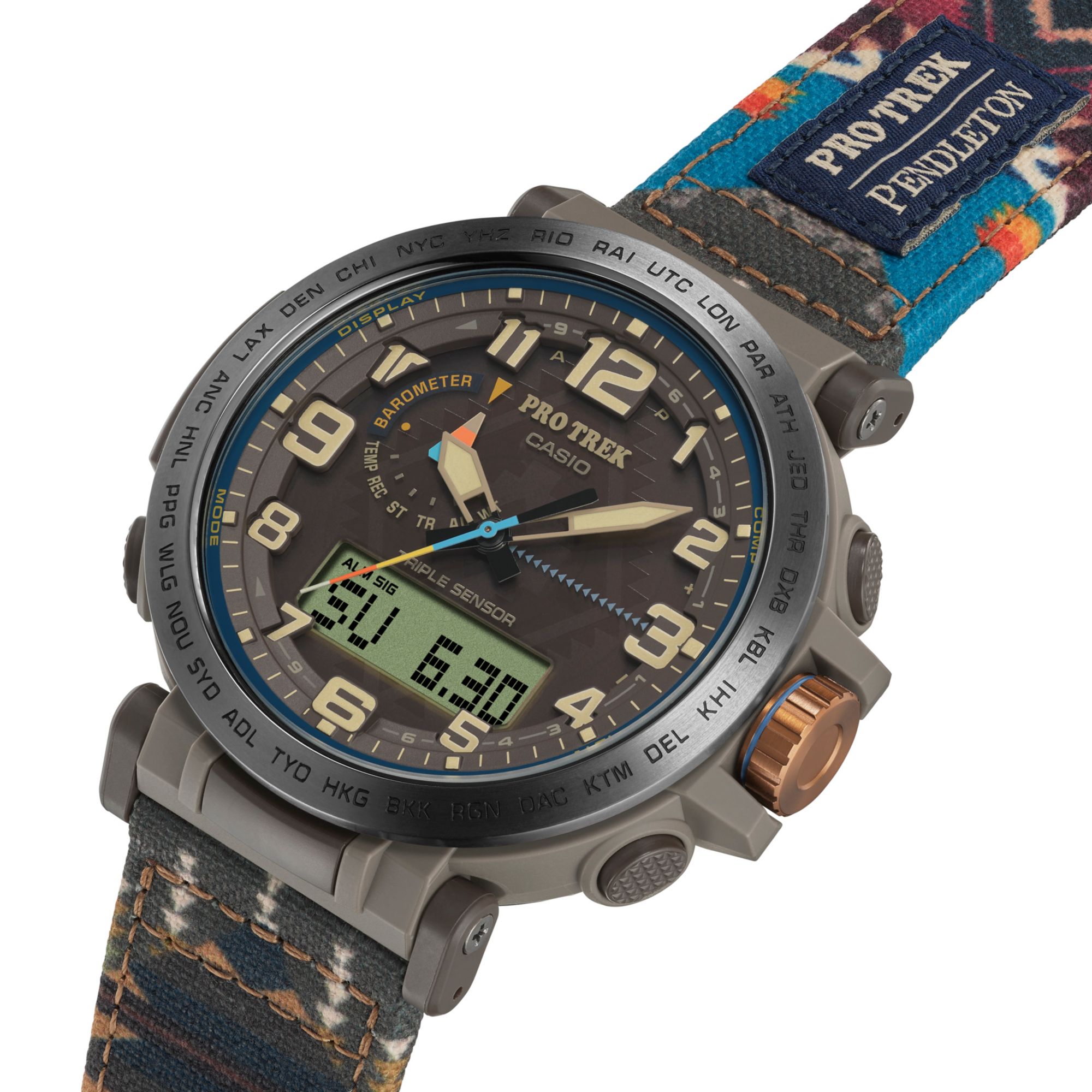 Casio ProTrek x Pendleton Triple Sensor Solar Watch product image
