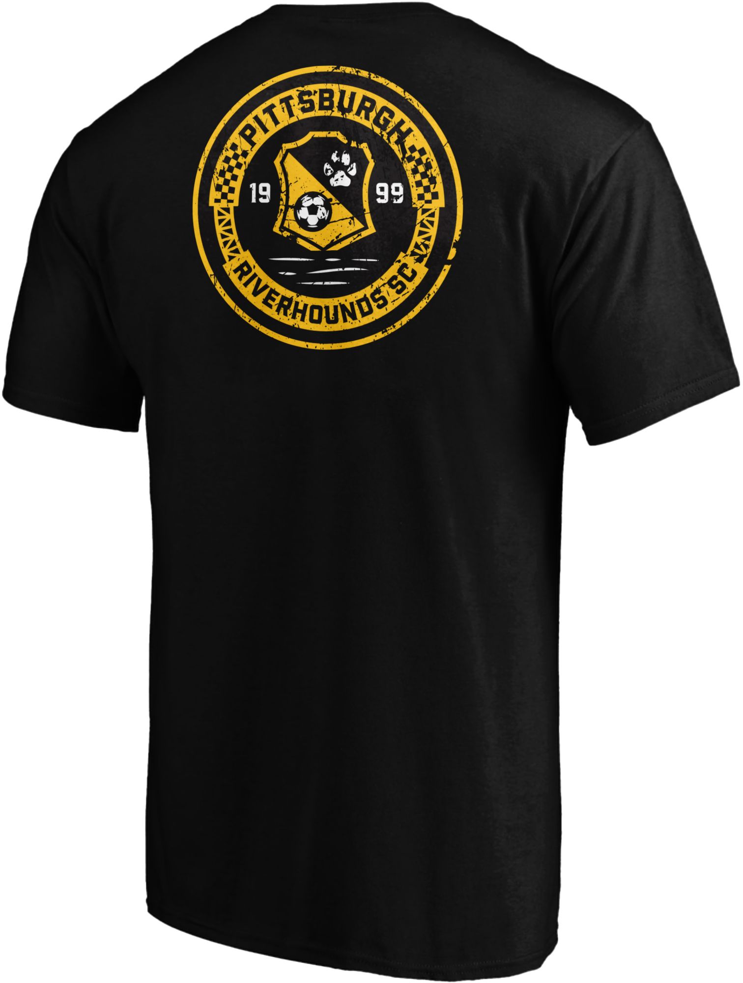 Icon Sports Group Pittsburgh Riverhounds SC 2 Logo Black T-Shirt product image