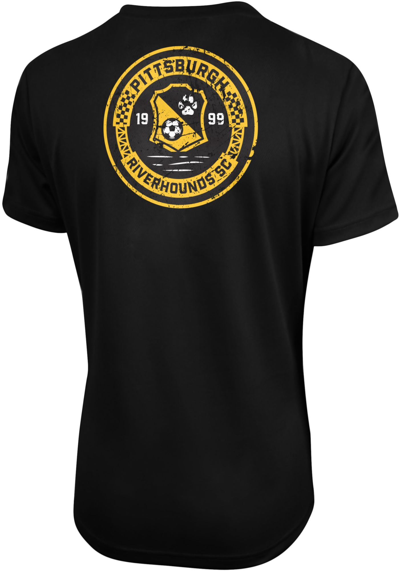 Icon Sports Group Women's Pittsburgh Riverhounds SC 2 Logo Black T-Shirt product image