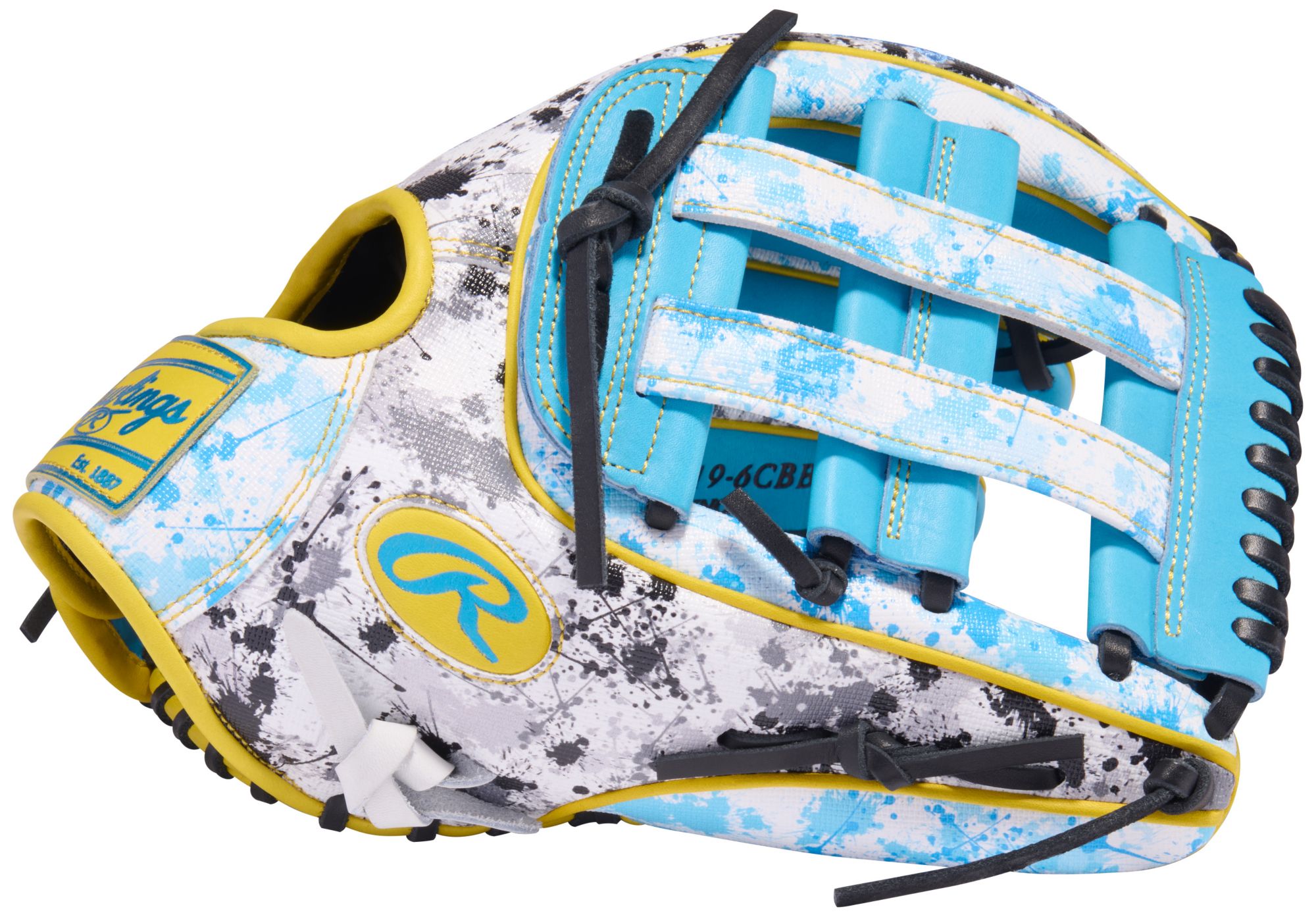 Rawlings 12.75" Heart of the Hide ColorSync 10  Blue Splatter Baseball Glove product image