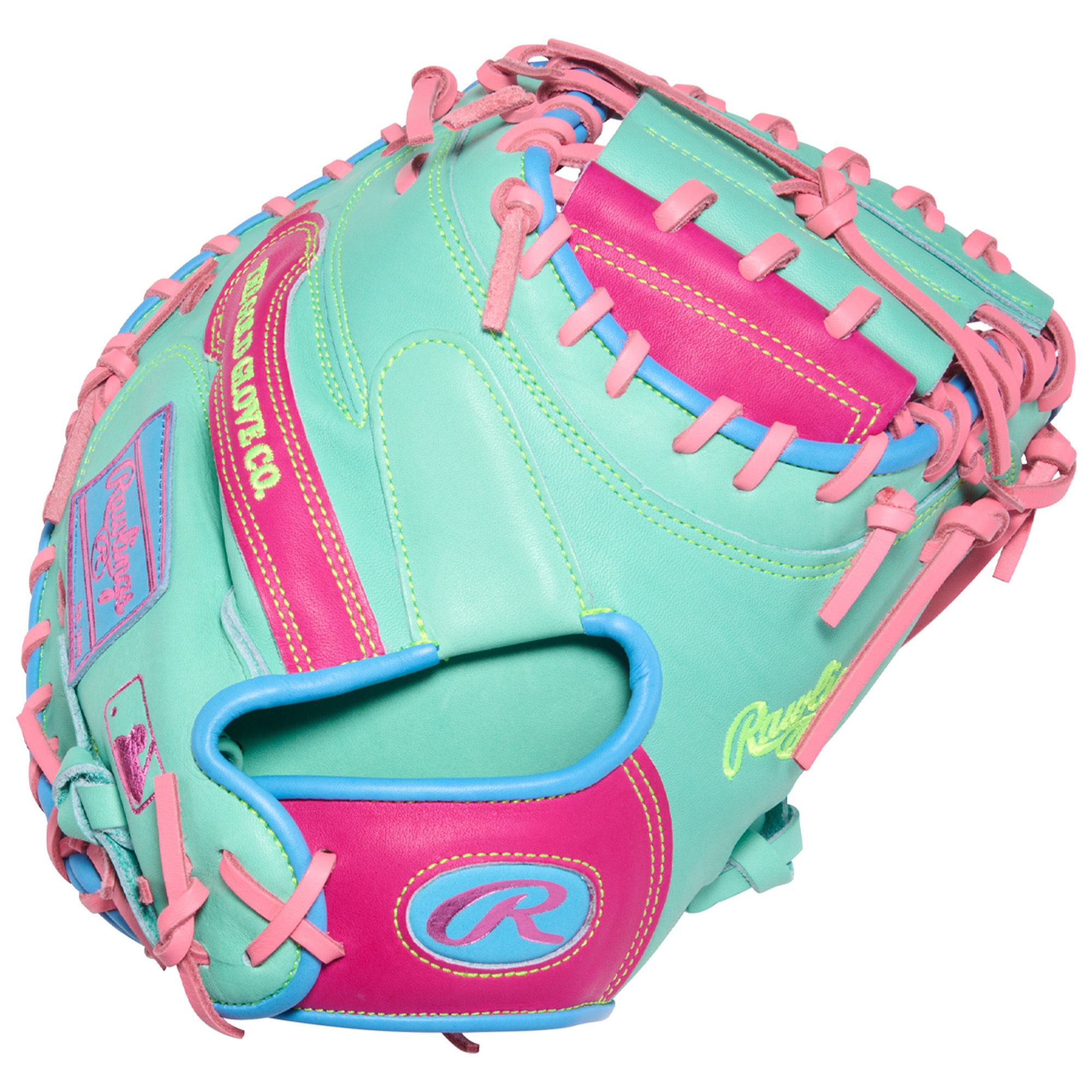 Rawlings 34" Color Sync 10 Heart of the Hide Series Catcher's Mitt - Berry/Mint product image