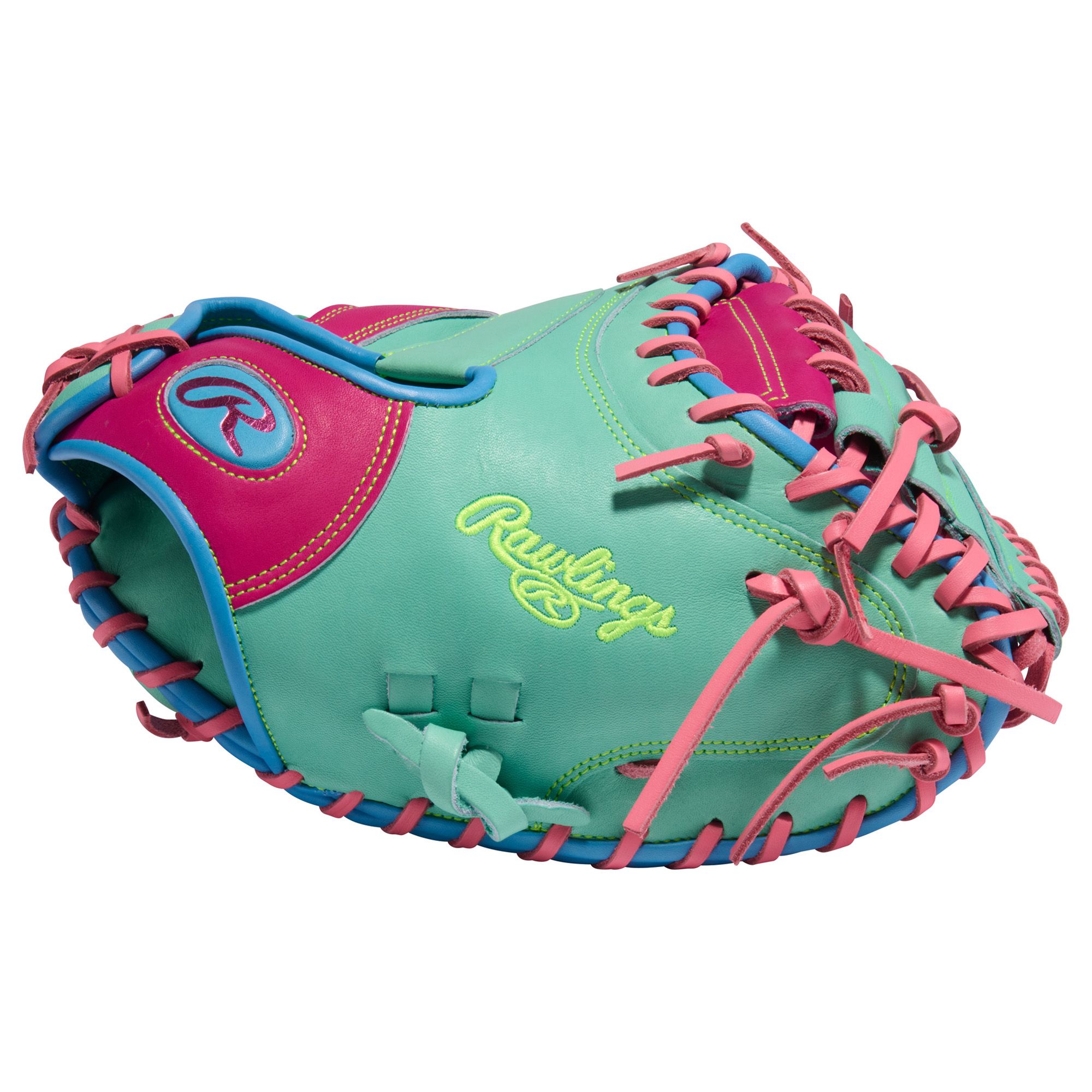 Rawlings 34" Color Sync 10 Heart of the Hide Series Catcher's Mitt - Berry/Mint product image
